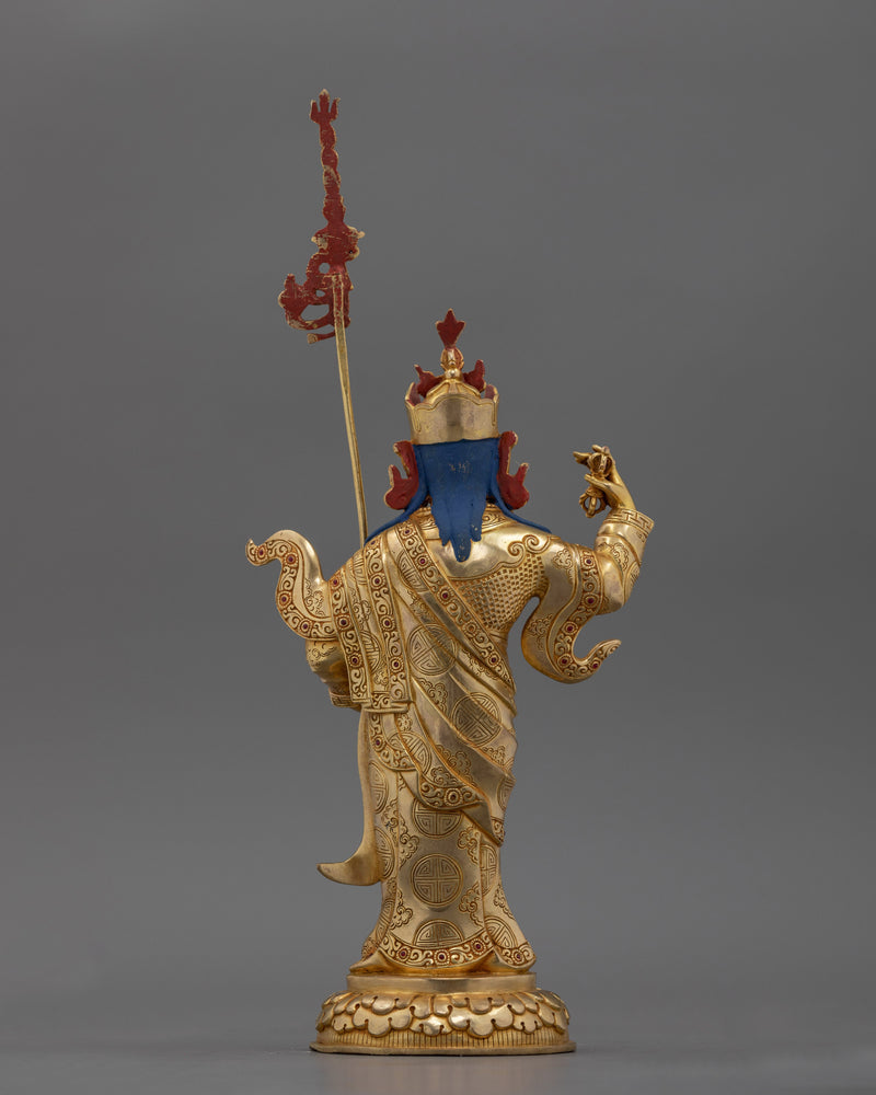 Traditional Standing Guru Rinpoche Statue | Handcrafted Spiritual Protector for Your Altar