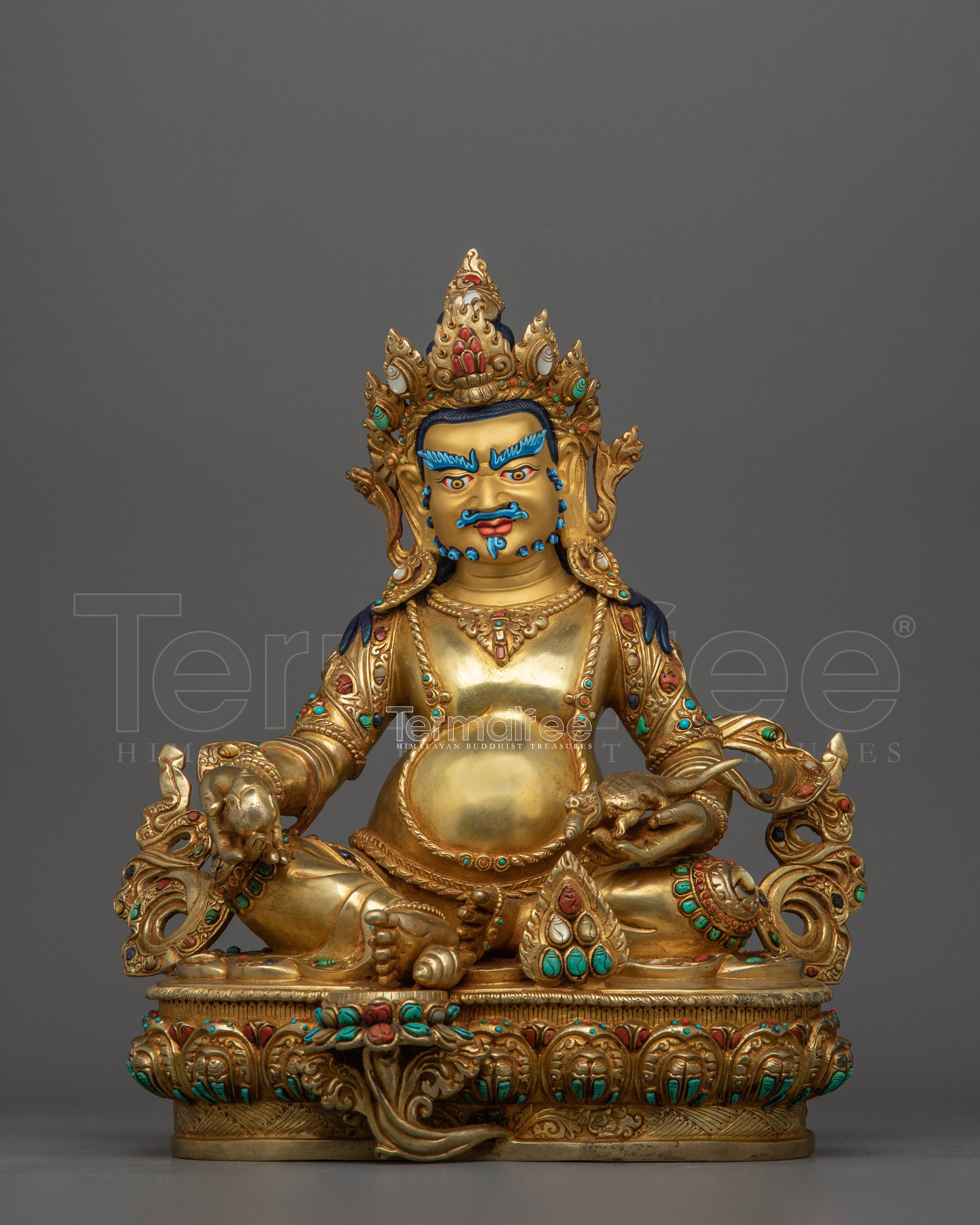 Sacred Buddhist Wealth Deity Dzambhala Statue | Symbol of Prosperity and Abundance