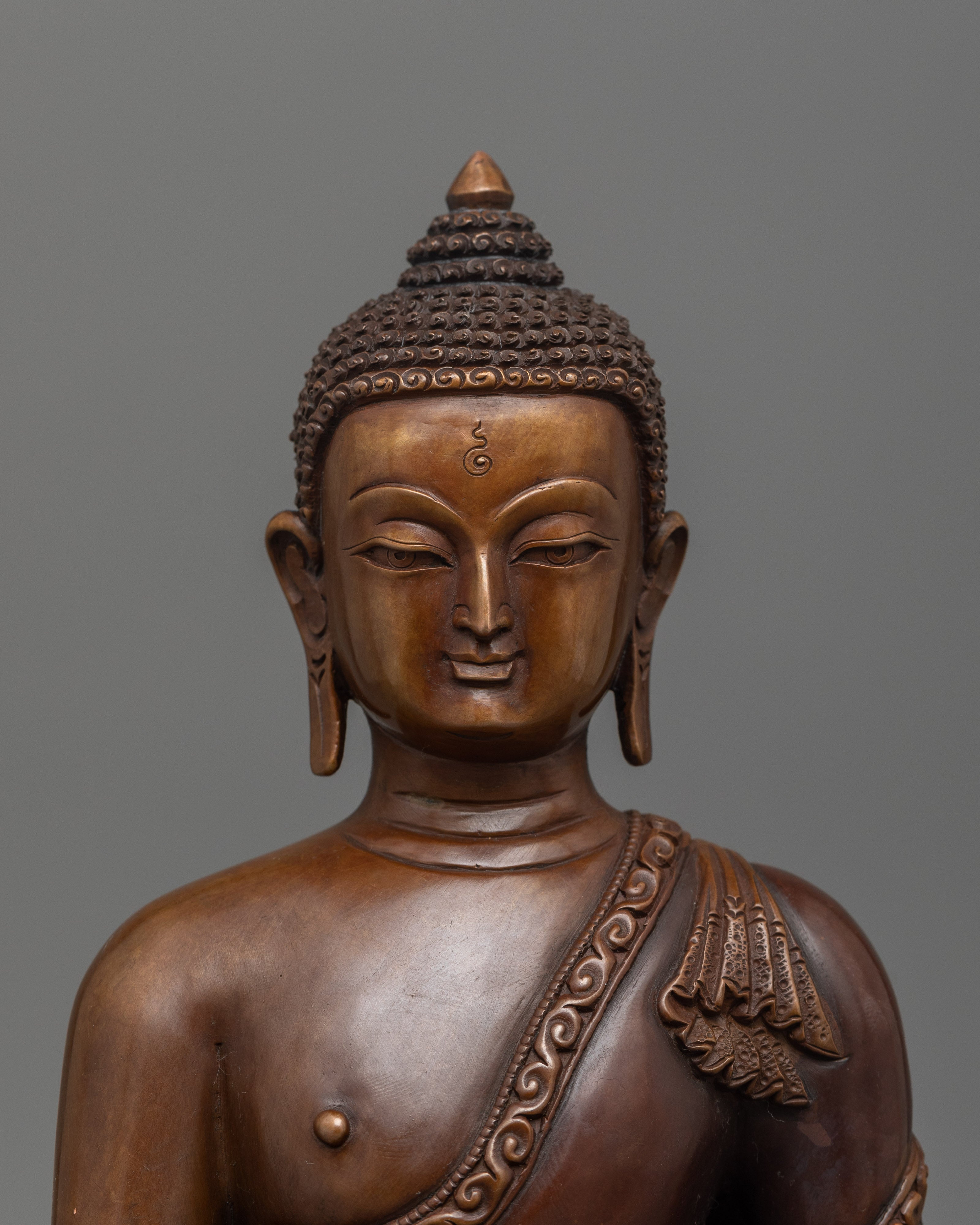 Tranquil Oxidized Buddha Shakyamuni Statue | Symbol of Peace and Enlightenment