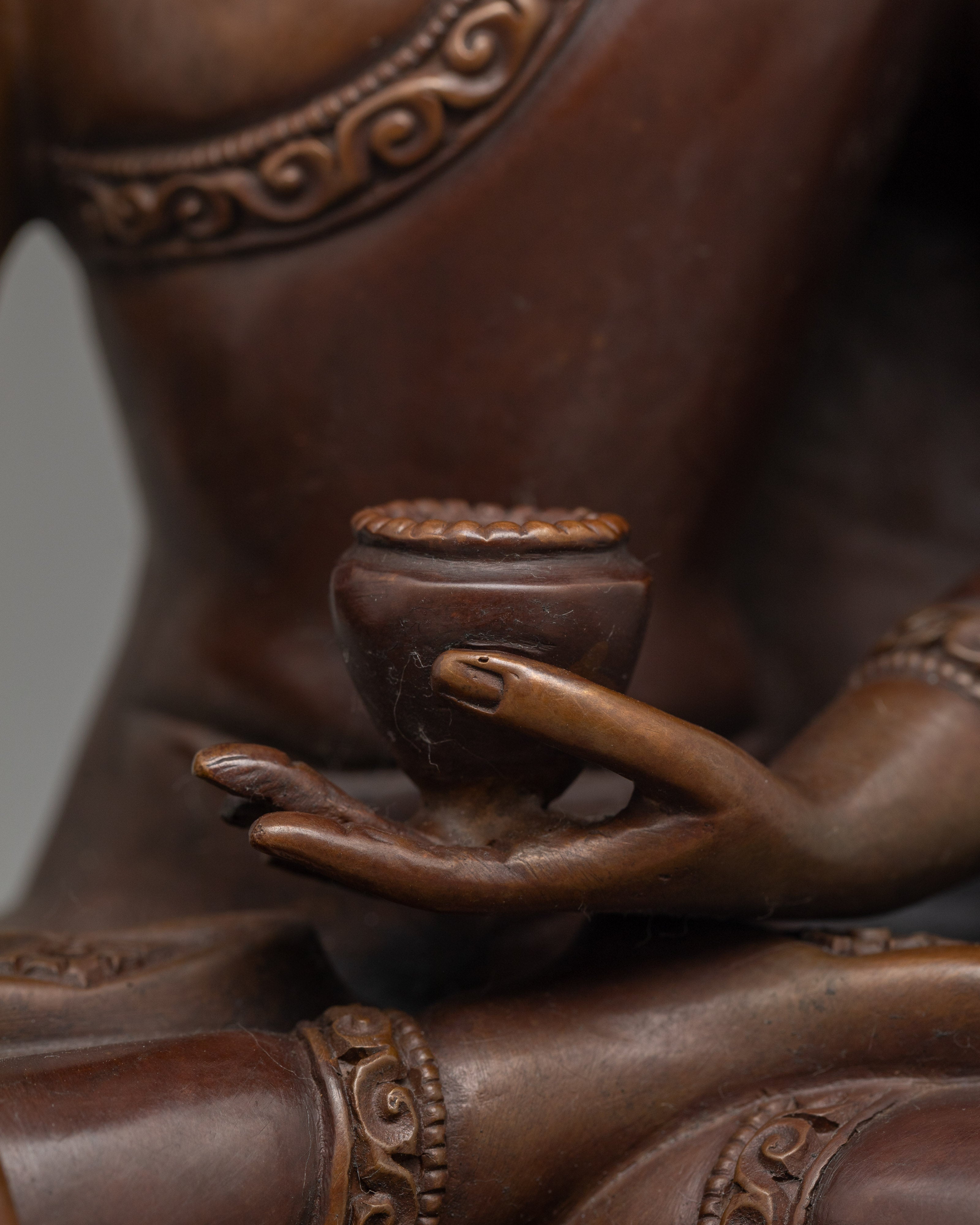 Tranquil Oxidized Buddha Shakyamuni Statue | Symbol of Peace and Enlightenment