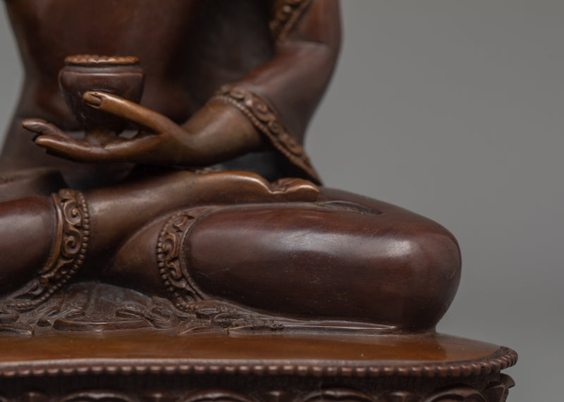 Tranquil Oxidized Buddha Shakyamuni Statue | Symbol of Peace and Enlightenment