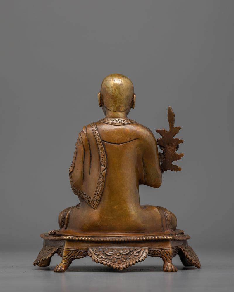 His Holiness Dalai Lama Statue in Oxidized Copper | Symbol of Compassion and Wisdom