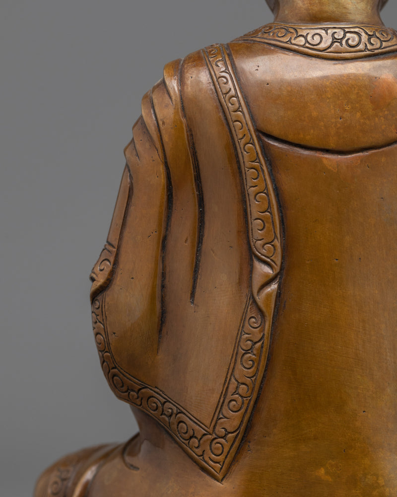 His Holiness Dalai Lama Statue in Oxidized Copper | Symbol of Compassion and Wisdom