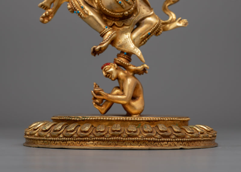 Handcarved Hindu Deity Garuda Sculpture | Tibetan Buddhism Artwork