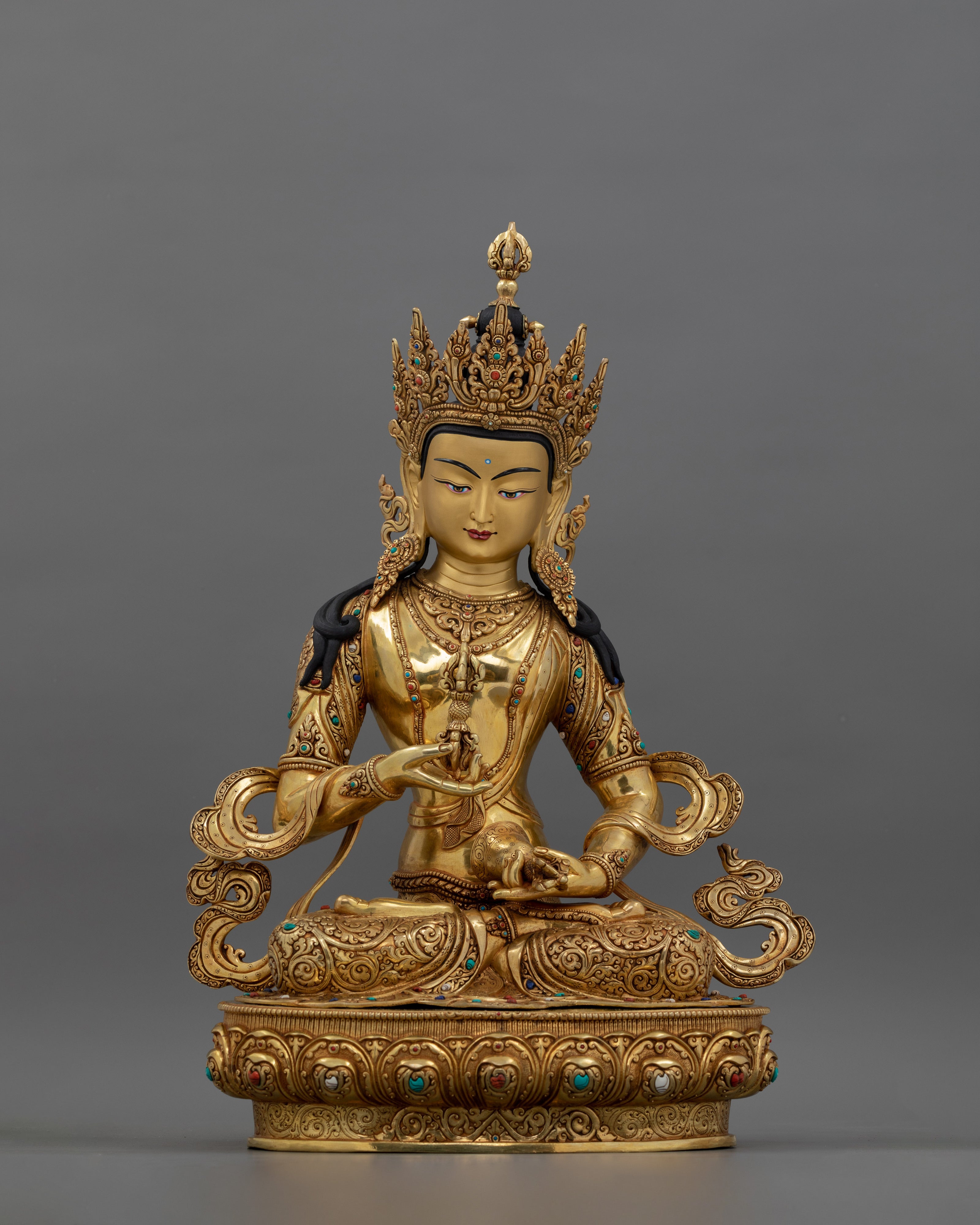 Sacred Five Bodhisattva Set Statue | Gold Gilded Buddhist Art