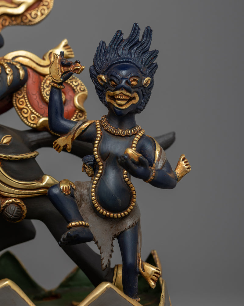 Wisdom Protector Fierce Palden Lhamo Statue | Handcrafted Tibetan Deity