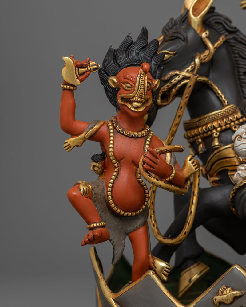 Wisdom Protector Fierce Palden Lhamo Statue | Handcrafted Tibetan Deity