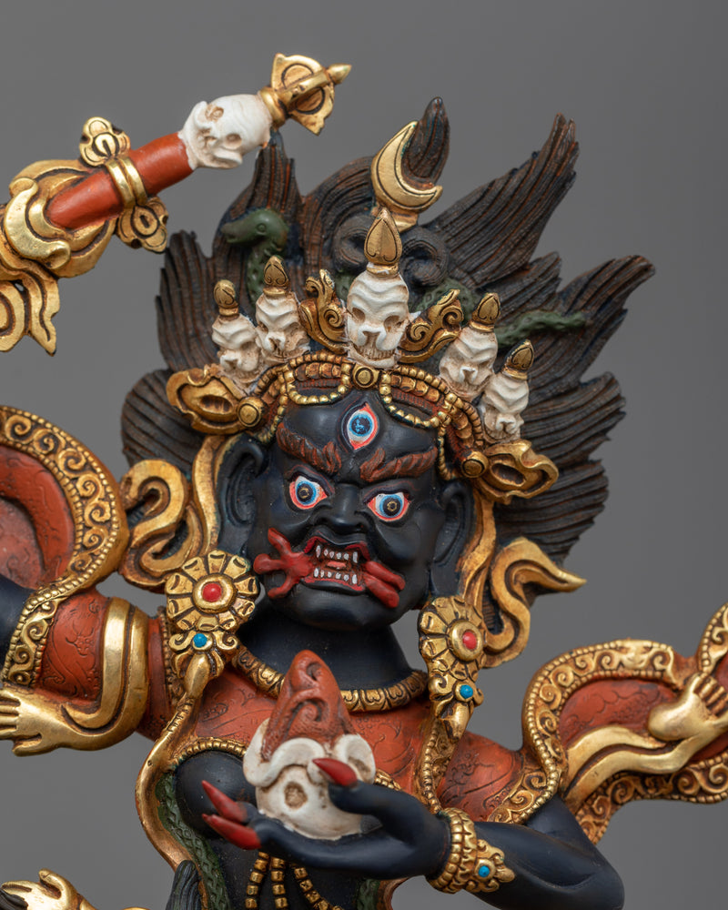 Wisdom Protector Fierce Palden Lhamo Statue | Handcrafted Tibetan Deity