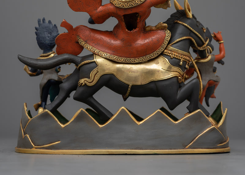 Wisdom Protector Fierce Palden Lhamo Statue | Handcrafted Tibetan Deity