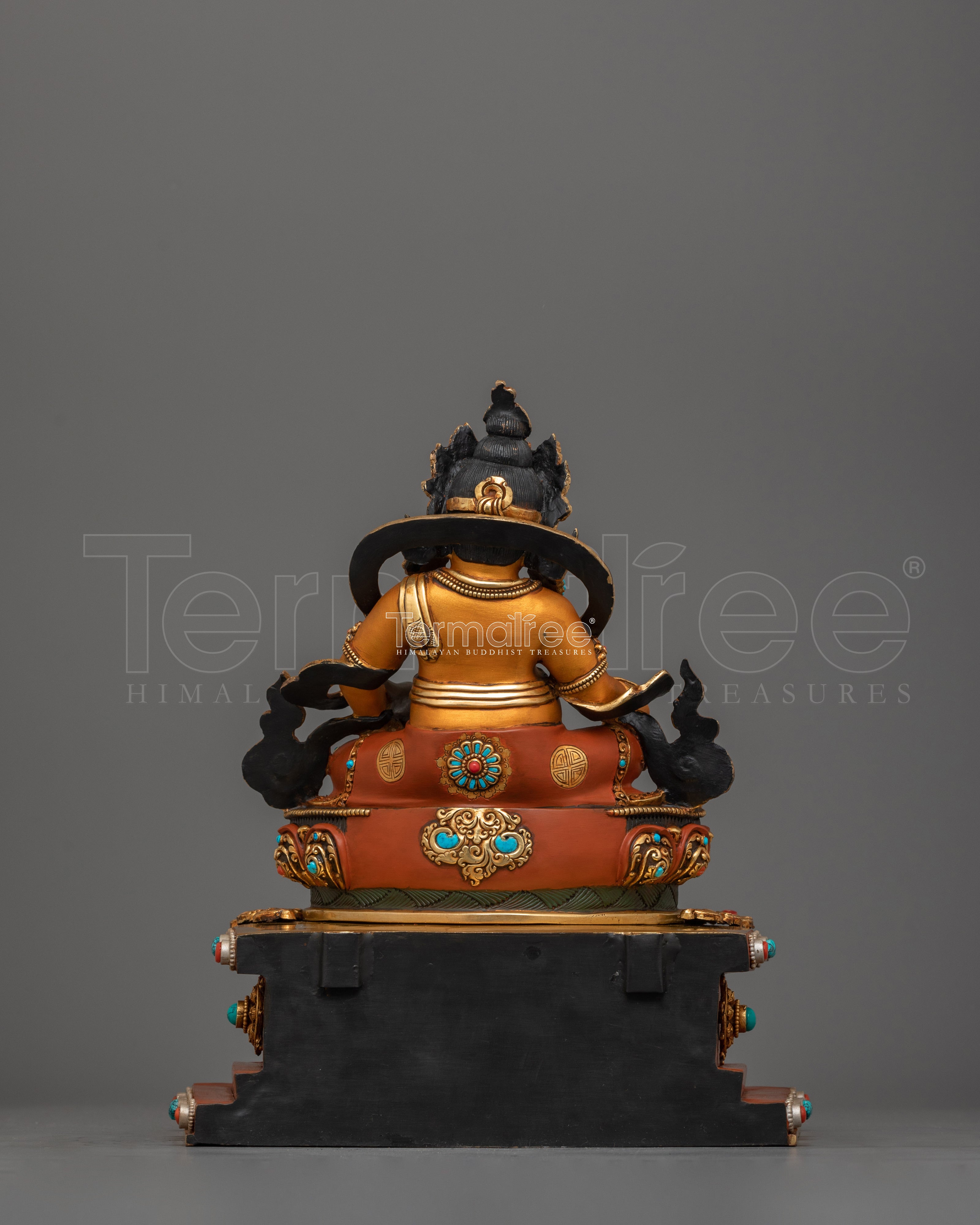 Himalayan Craftsmanhsip Dzambhala Statue for Shrine | Enlightened Wealth Deity