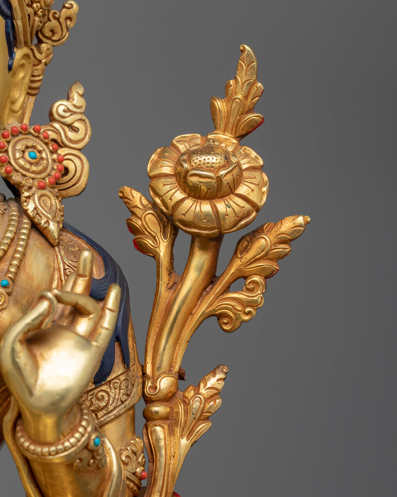 Green Tara Bodhisattva Goddess Statue | Compassionate Dharma Protector
