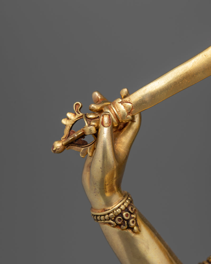 Flaming Sword Holder Enlightened Manjushri Deity | Embodiment of Wisdom