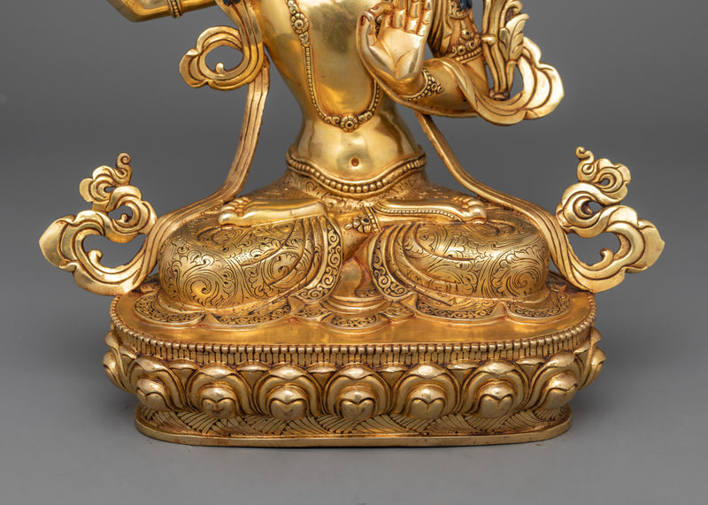 Flaming Sword Holder Enlightened Manjushri Deity | Embodiment of Wisdom