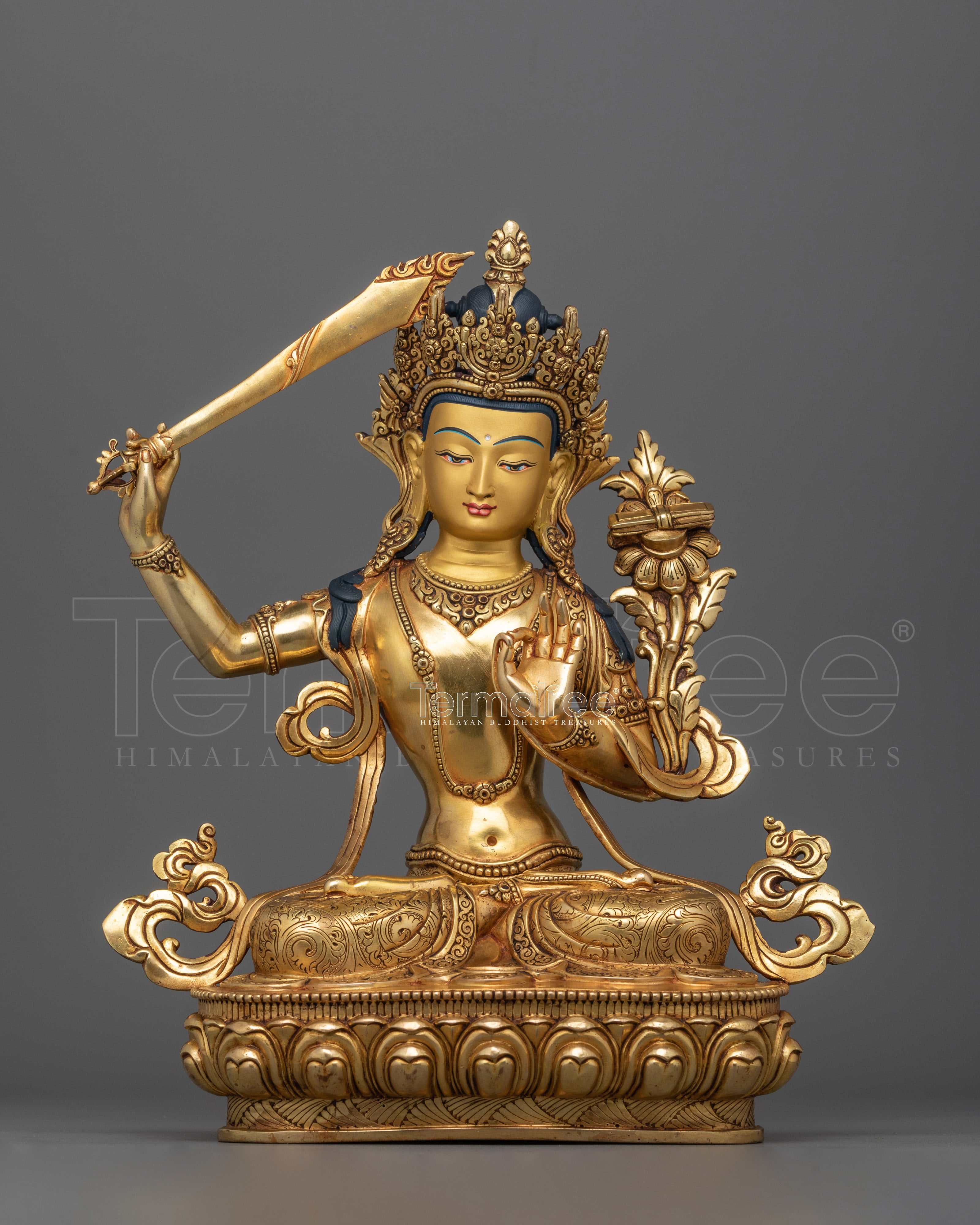 Flaming Sword Holder Enlightened Manjushri Deity | Embodiment of Wisdom