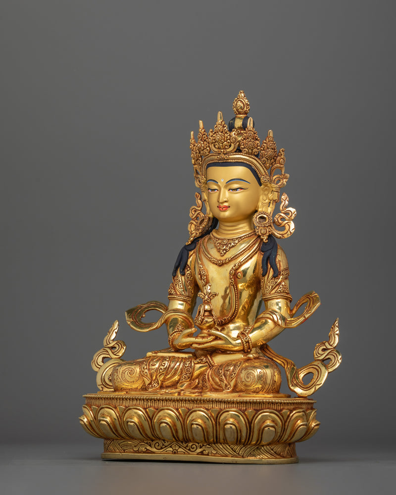 Serene Amitayus Tibetan Buddha Statue | The Infinite Life Deity