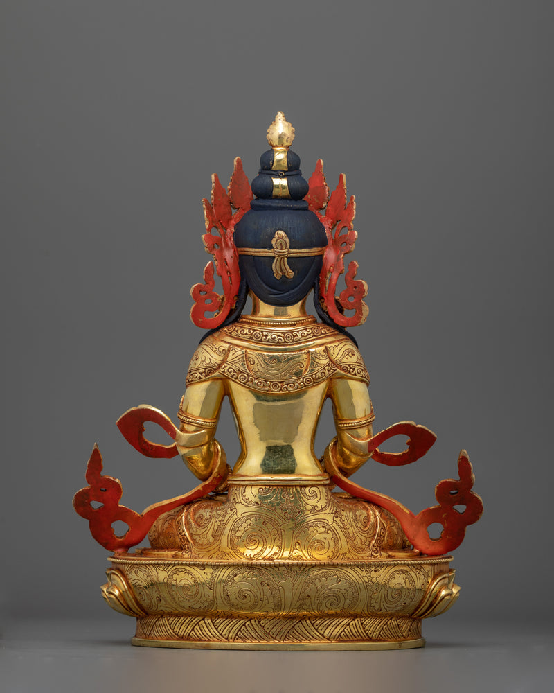 Serene Amitayus Tibetan Buddha Statue | The Infinite Life Deity