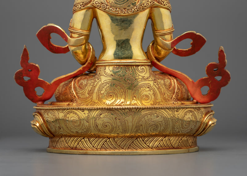 Serene Amitayus Tibetan Buddha Statue | The Infinite Life Deity