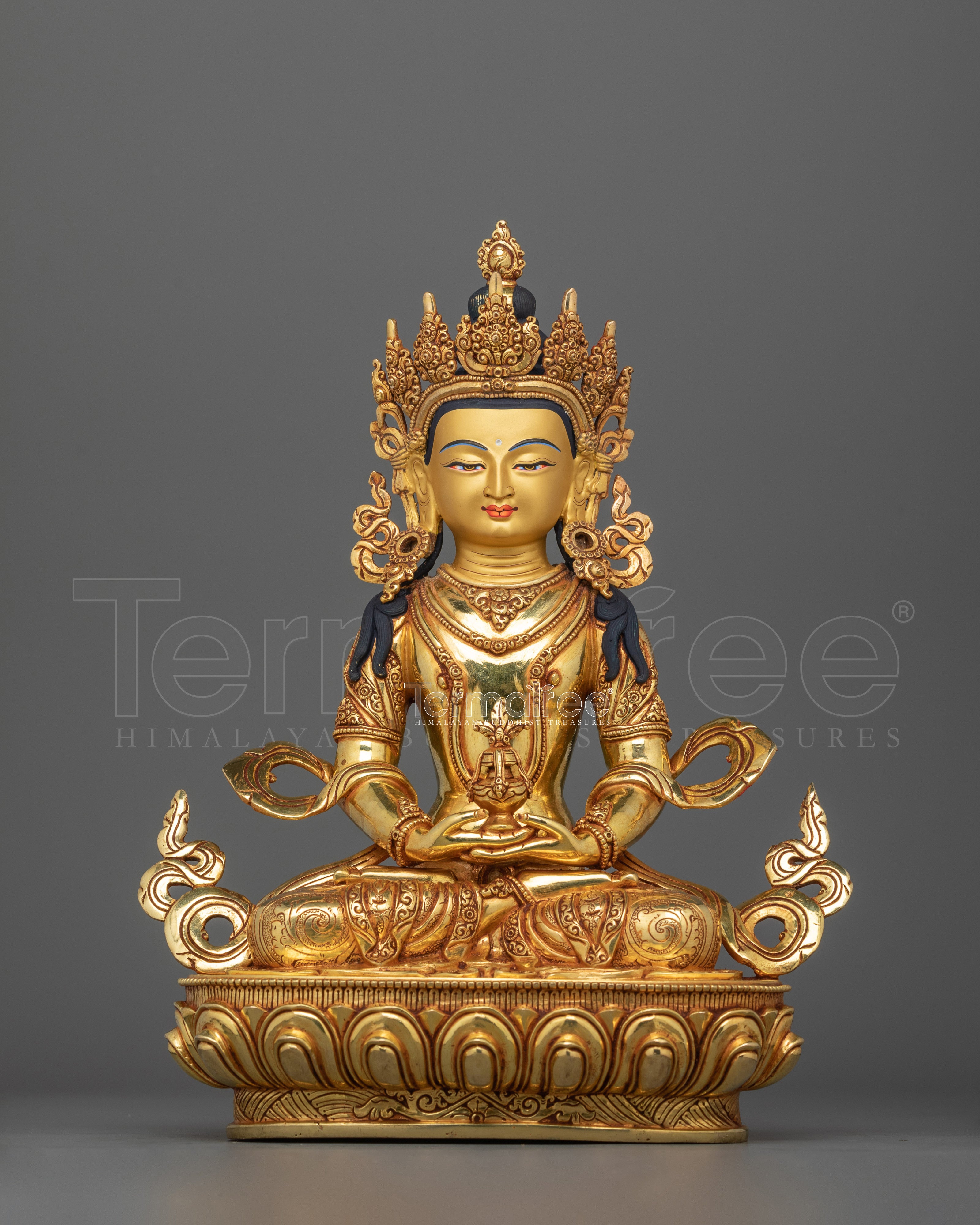 Serene Amitayus Tibetan Buddha Statue | The Infinite Life Deity