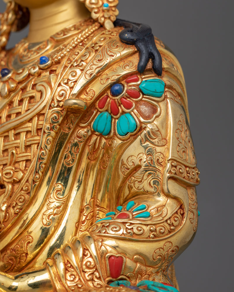 Tantric Master Rinpoche Guru Padmasambhava | Handcrafted Tibetan Statue