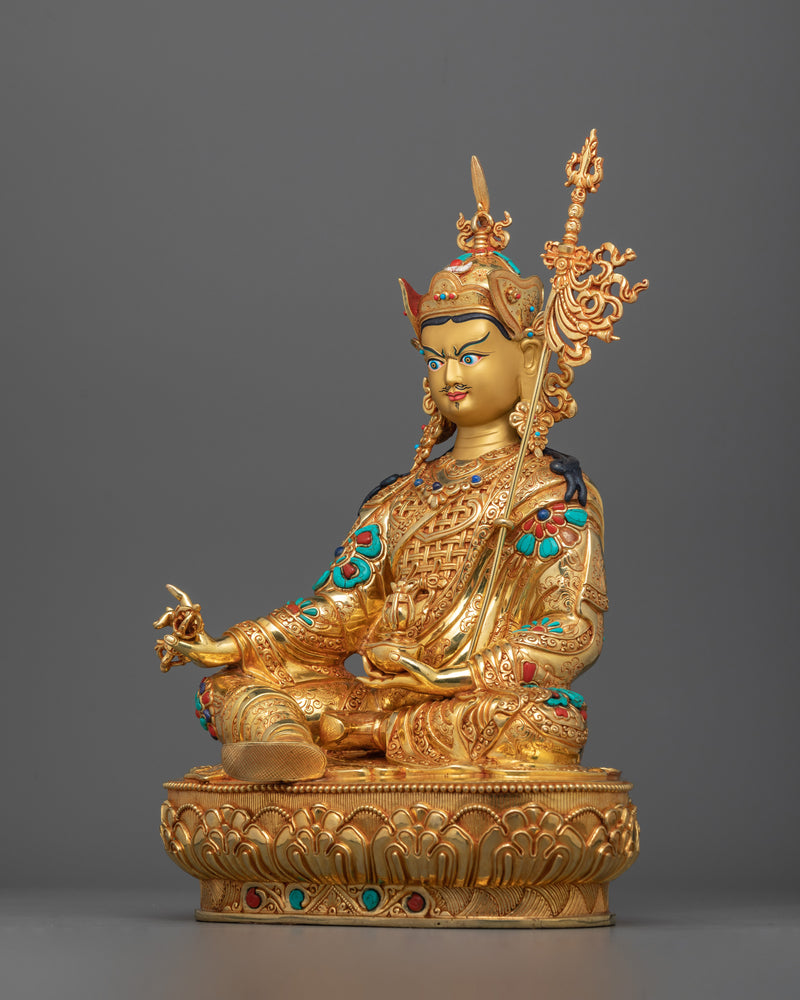 Tantric Master Rinpoche Guru Padmasambhava | Handcrafted Tibetan Statue