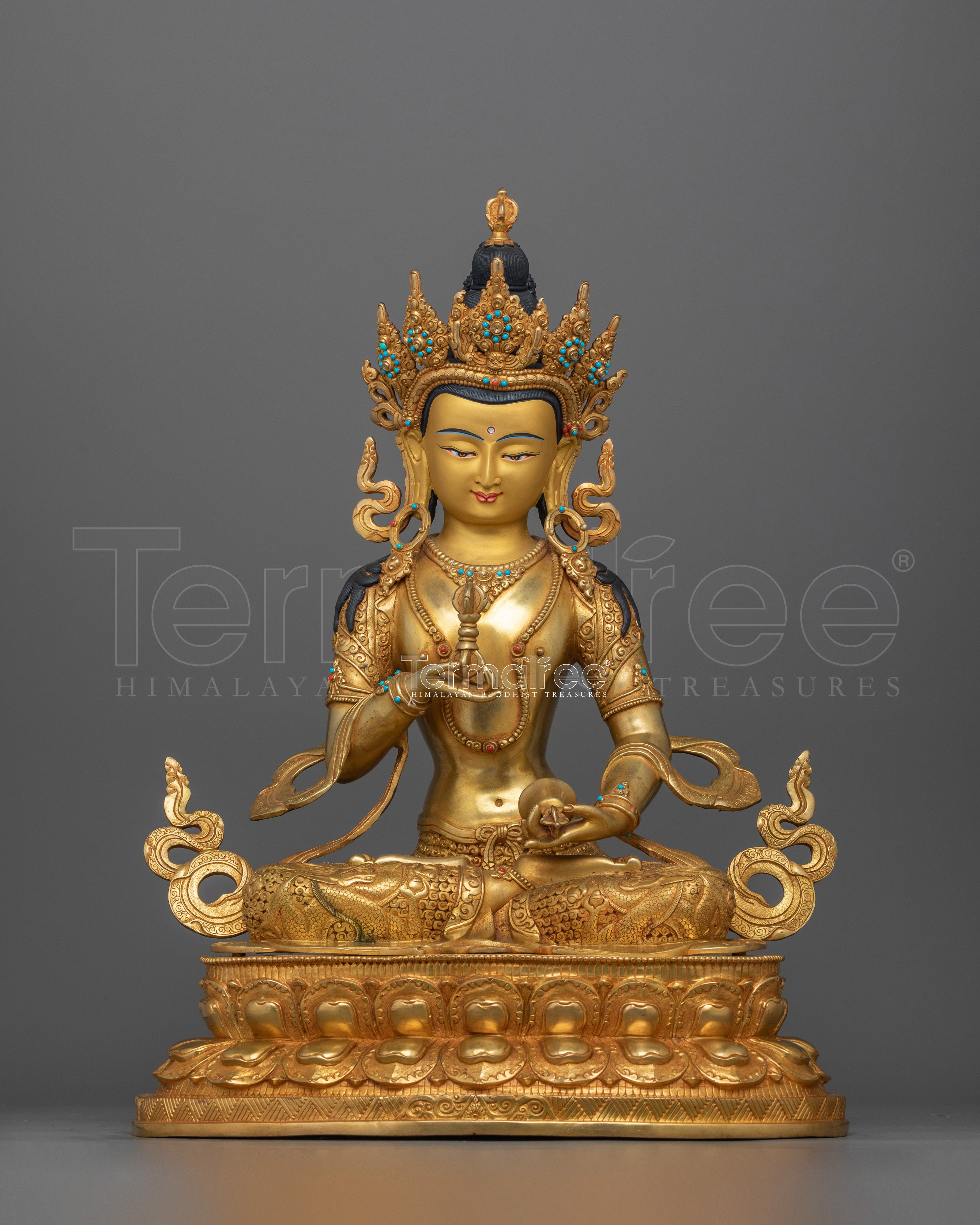 Handcrafted Primordial Purity Buddha Vajrasattva | 24K Gold Gilded Tibetan Buddha