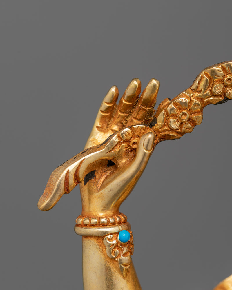 Handcarved Vajrayana Goddess Kurukulla Deity Figurine | Goddess of Love and Attraction