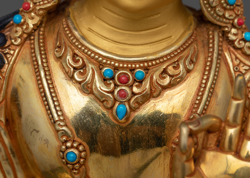 Traditionally Crafted Manjushri Bodhisattva Figurine | Embodiment of Wisdom