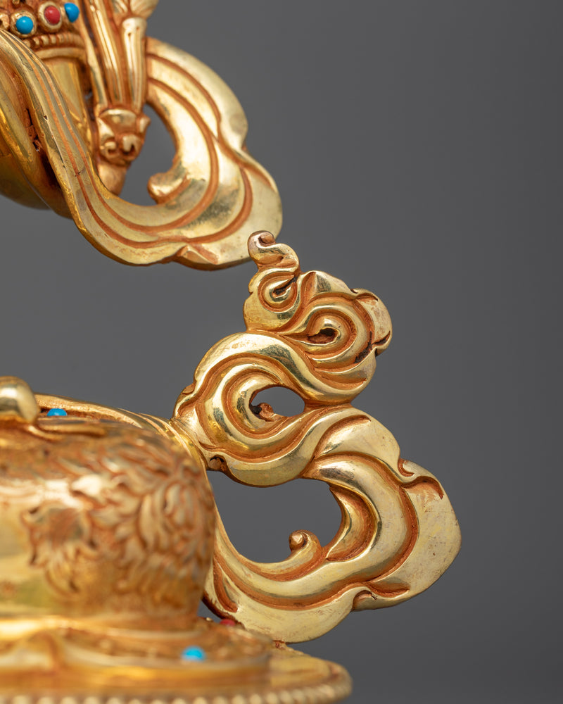 Traditionally Crafted Manjushri Bodhisattva Figurine | Embodiment of Wisdom