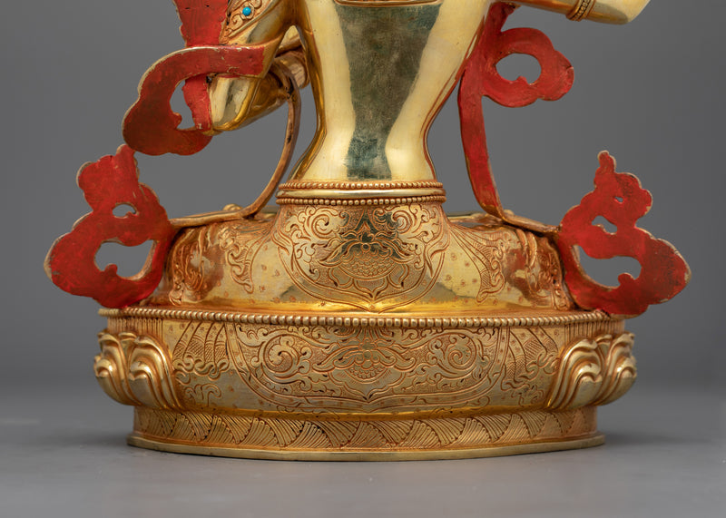 Traditionally Crafted Manjushri Bodhisattva Figurine | Embodiment of Wisdom