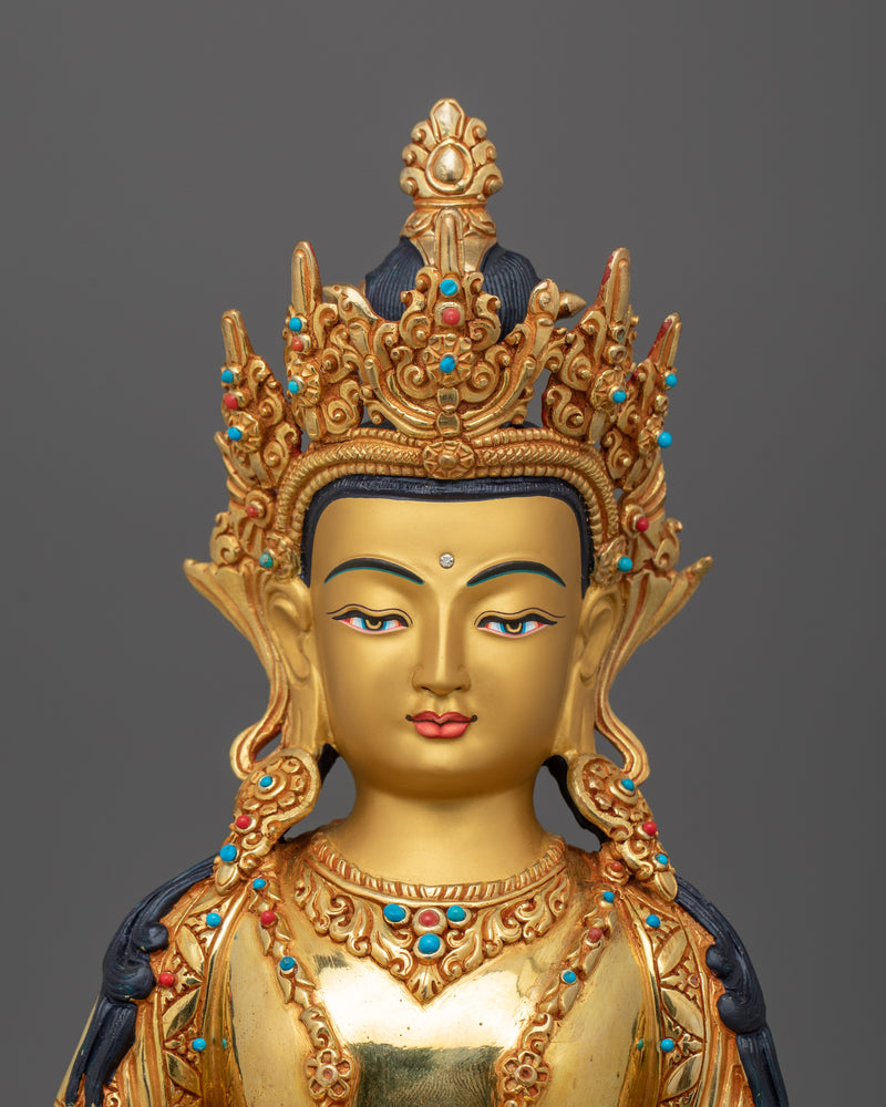 Enlightened Amitayus Buddha Statue | Handcrafted Dharma Buddha