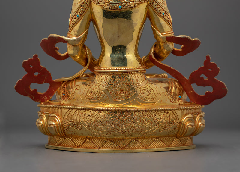 Enlightened Amitayus Buddha Statue | Handcrafted Dharma Buddha