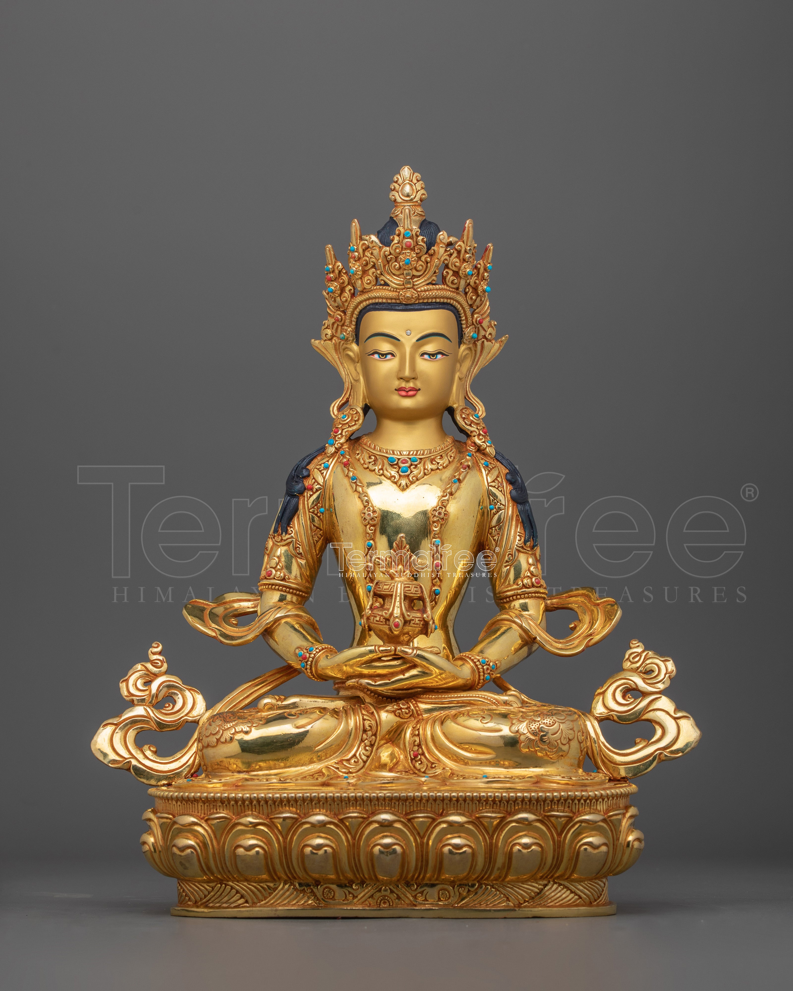 Enlightened Amitayus Buddha Statue | Handcrafted Dharma Buddha