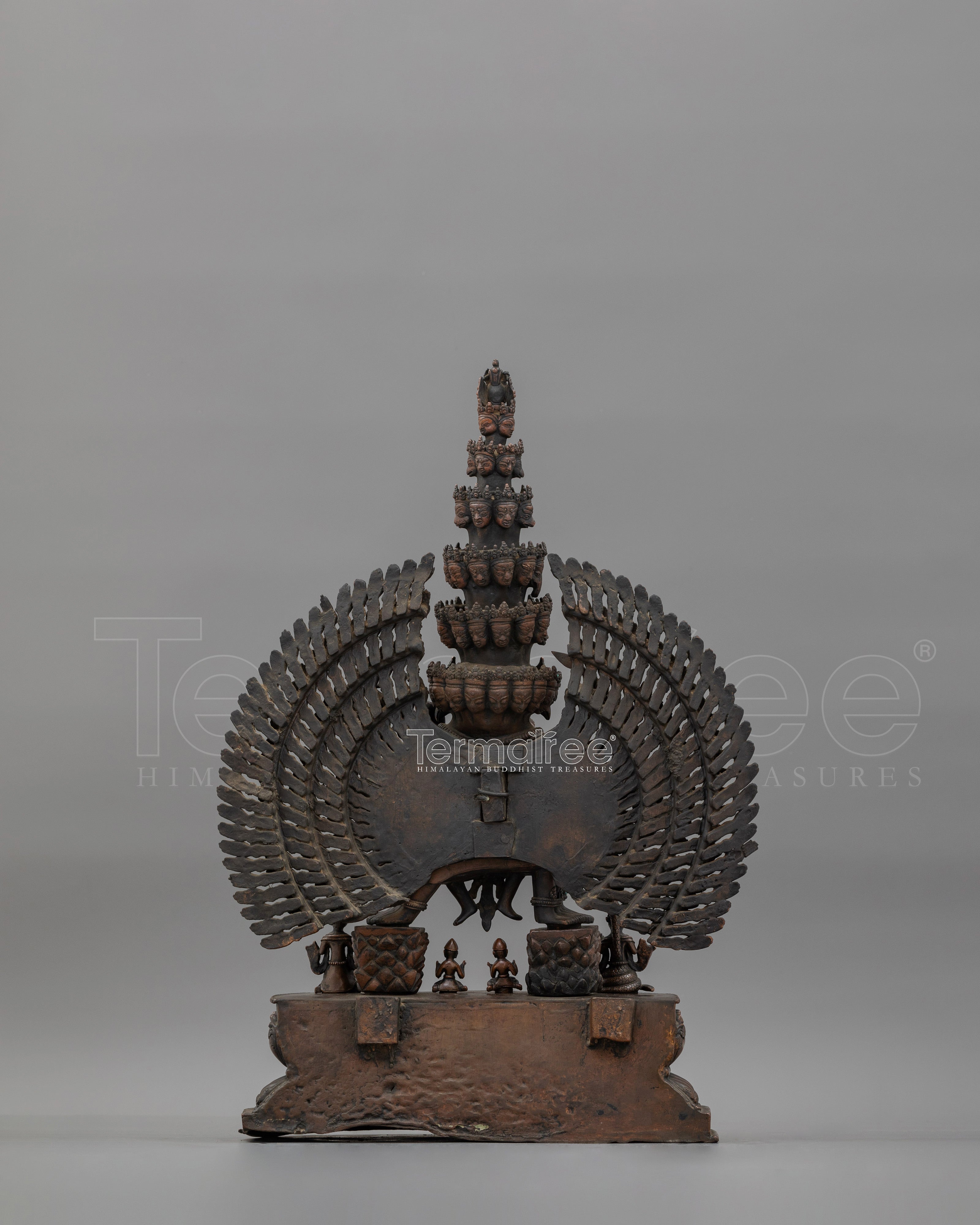 Oxidized Copper Yidam Vishwaroopa Figurine | The Universal Form of Divine Glory