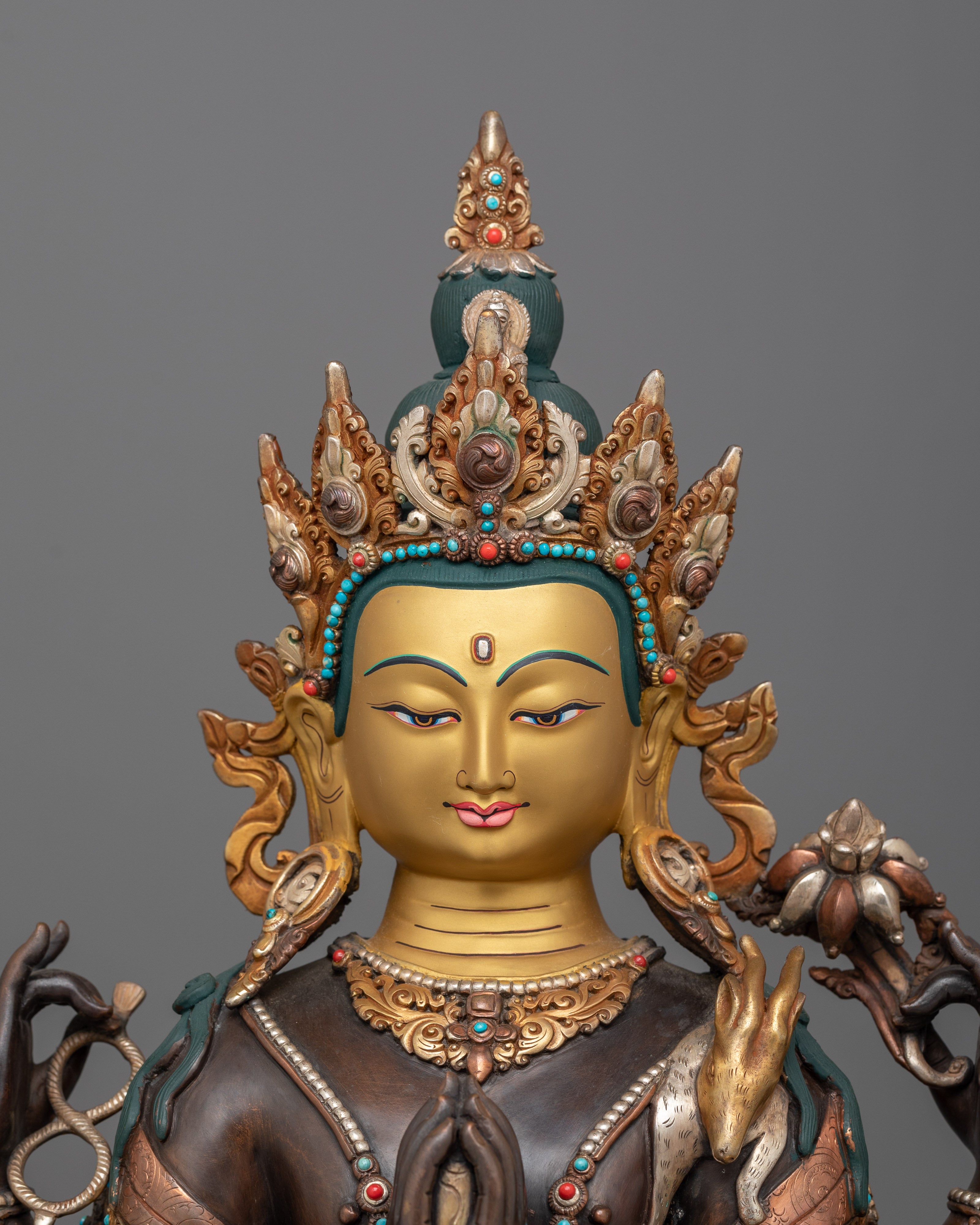 Lord of Compassion Chenrezig Buddhism Statue | Handmade Buddhist Sculpture