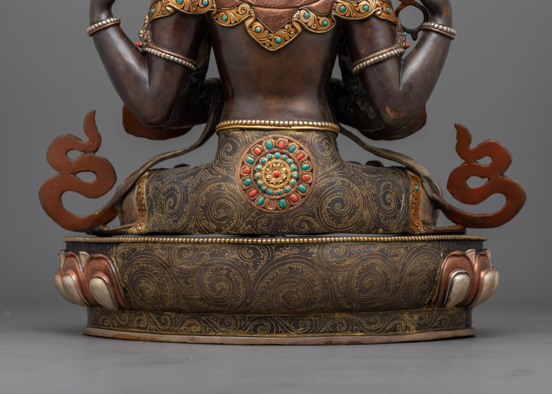 Lord of Compassion Chenrezig Buddhism Statue | Handmade Buddhist Sculpture