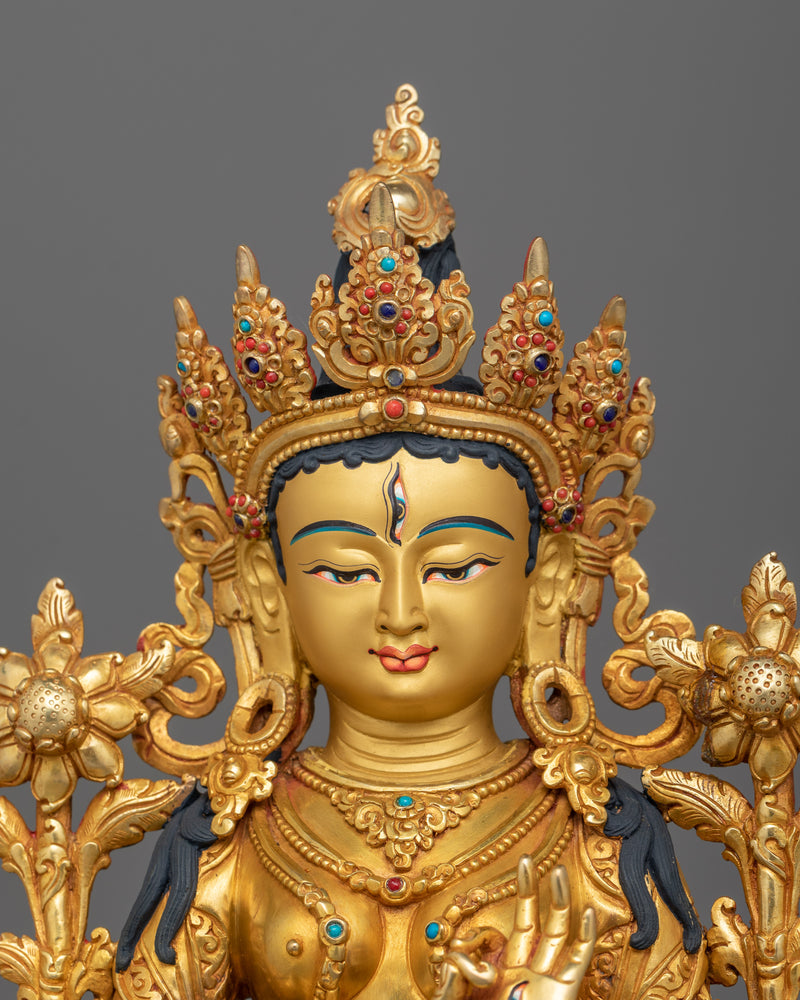 Compassionate Energy of White Tara Figurine | Guiding Towards Healing and Inner Peace