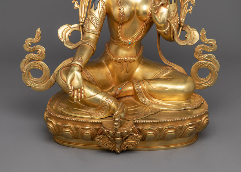 Divine Protector Green Tara Statue | Harmonious Balance of Beauty and Spirituality