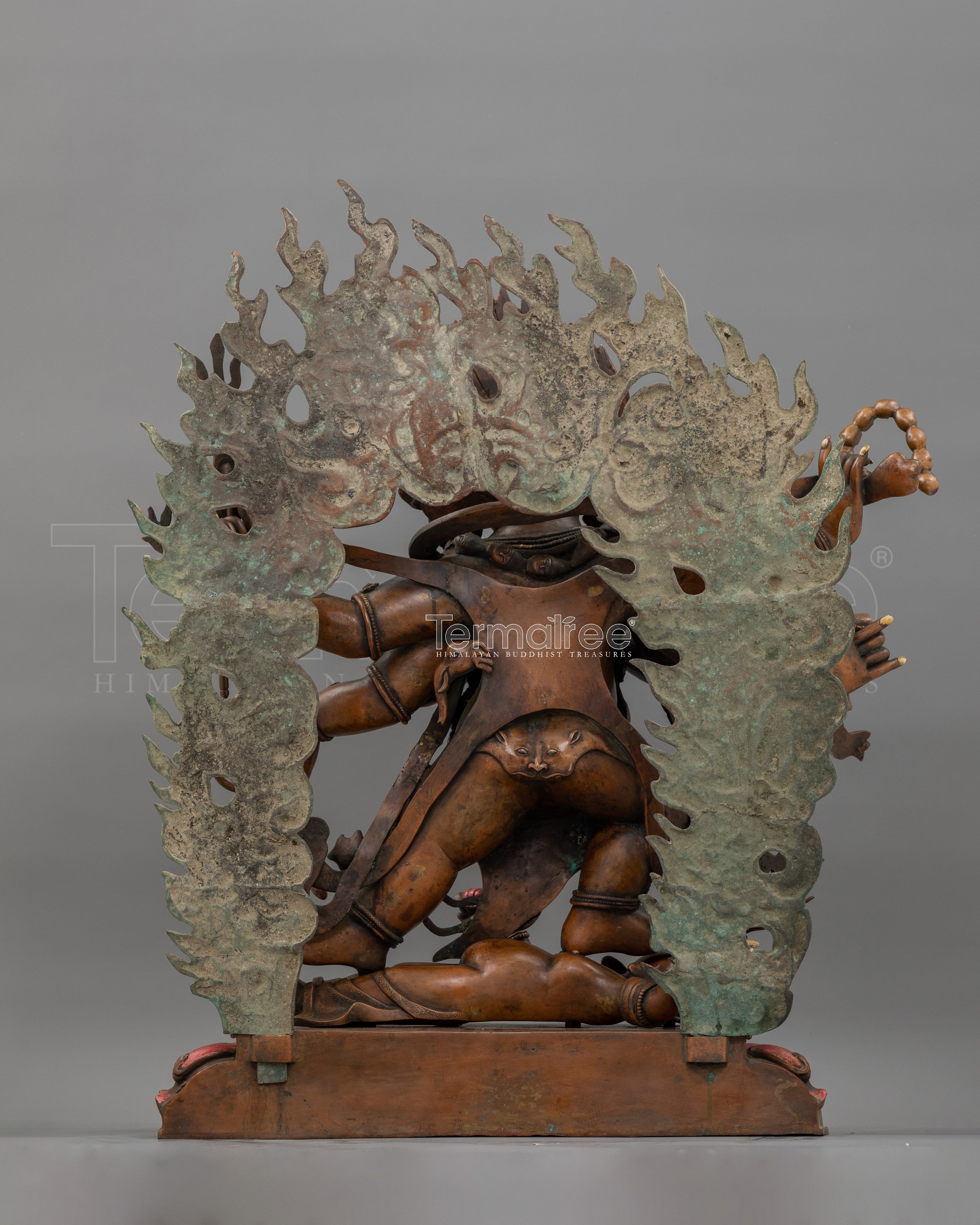 Powerful Protector of Dharma Six Armed Mahakala | Buddhist Guardian of Dharma Statue