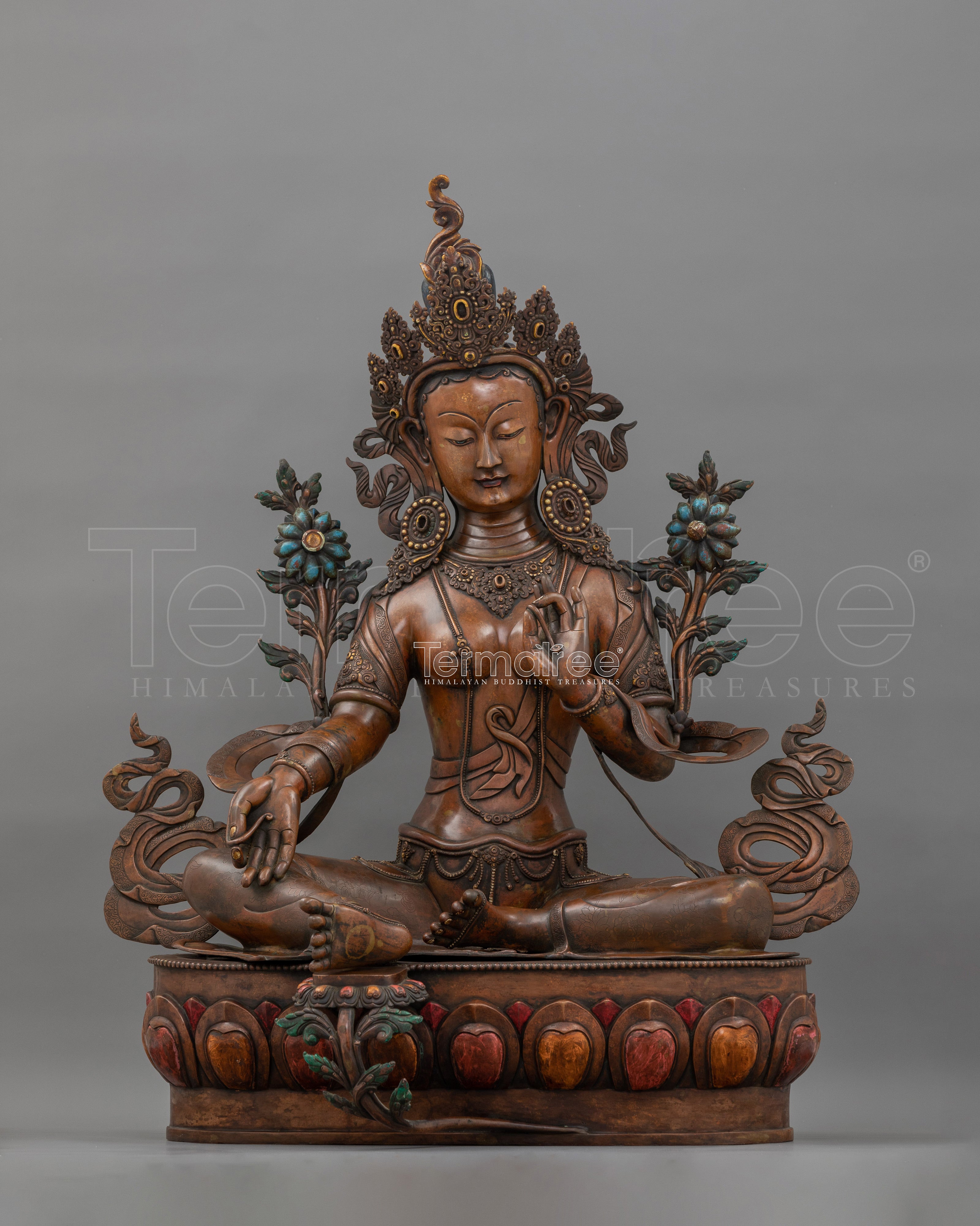 Arya Tara Consort Of Amoghasiddhi Statue | Tibetan Buddhist Goddess Sculpture