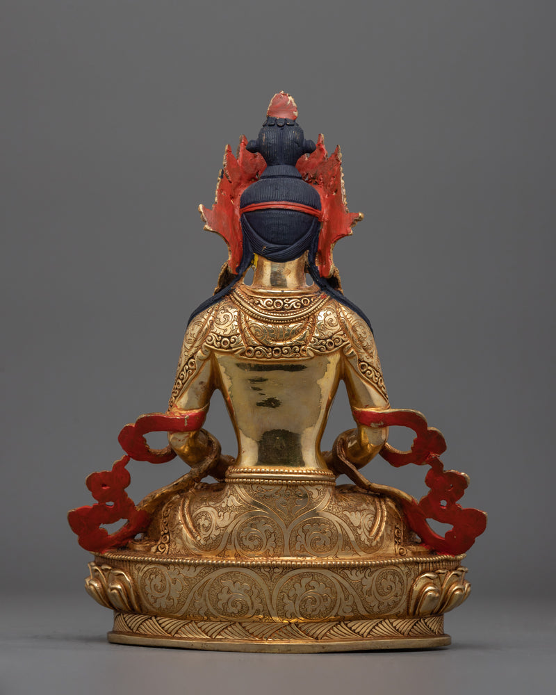 Amitayus Longevity Buddha Figure | Buddhist Deity of Infinite Life and Longevity