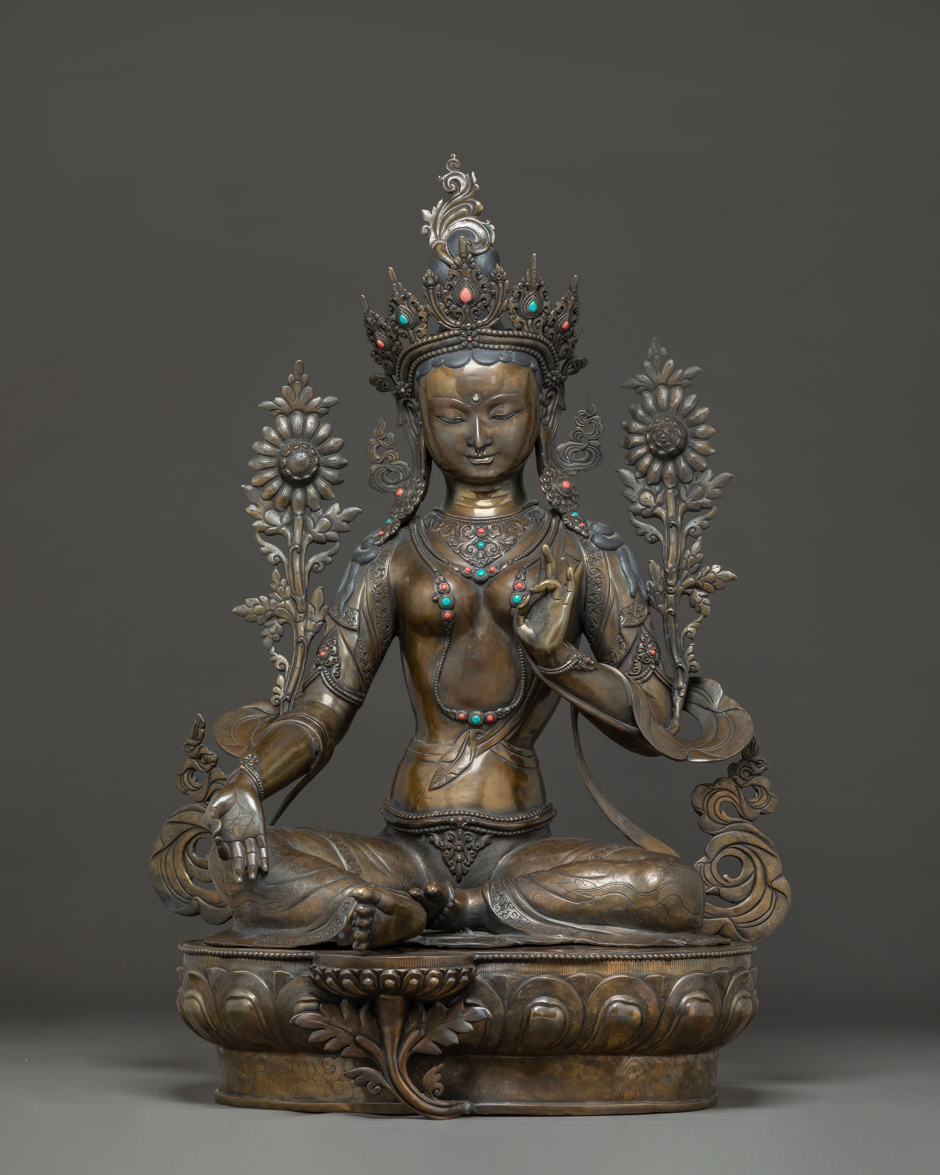 Life-Size Statue of Green Tara | Compassion Deity