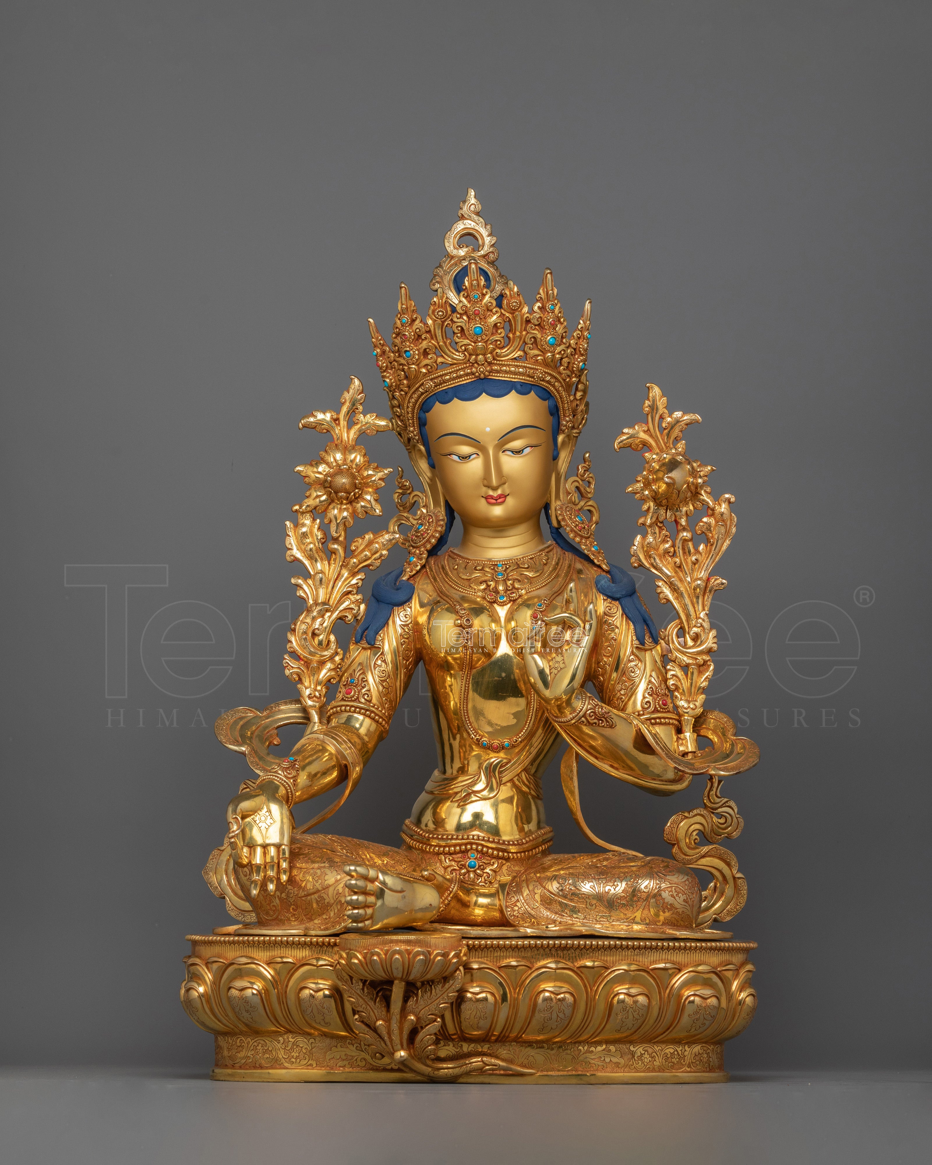 Manifestation Of The Enlightened Green Tara Statue | Savior Of Spiritual Challenges