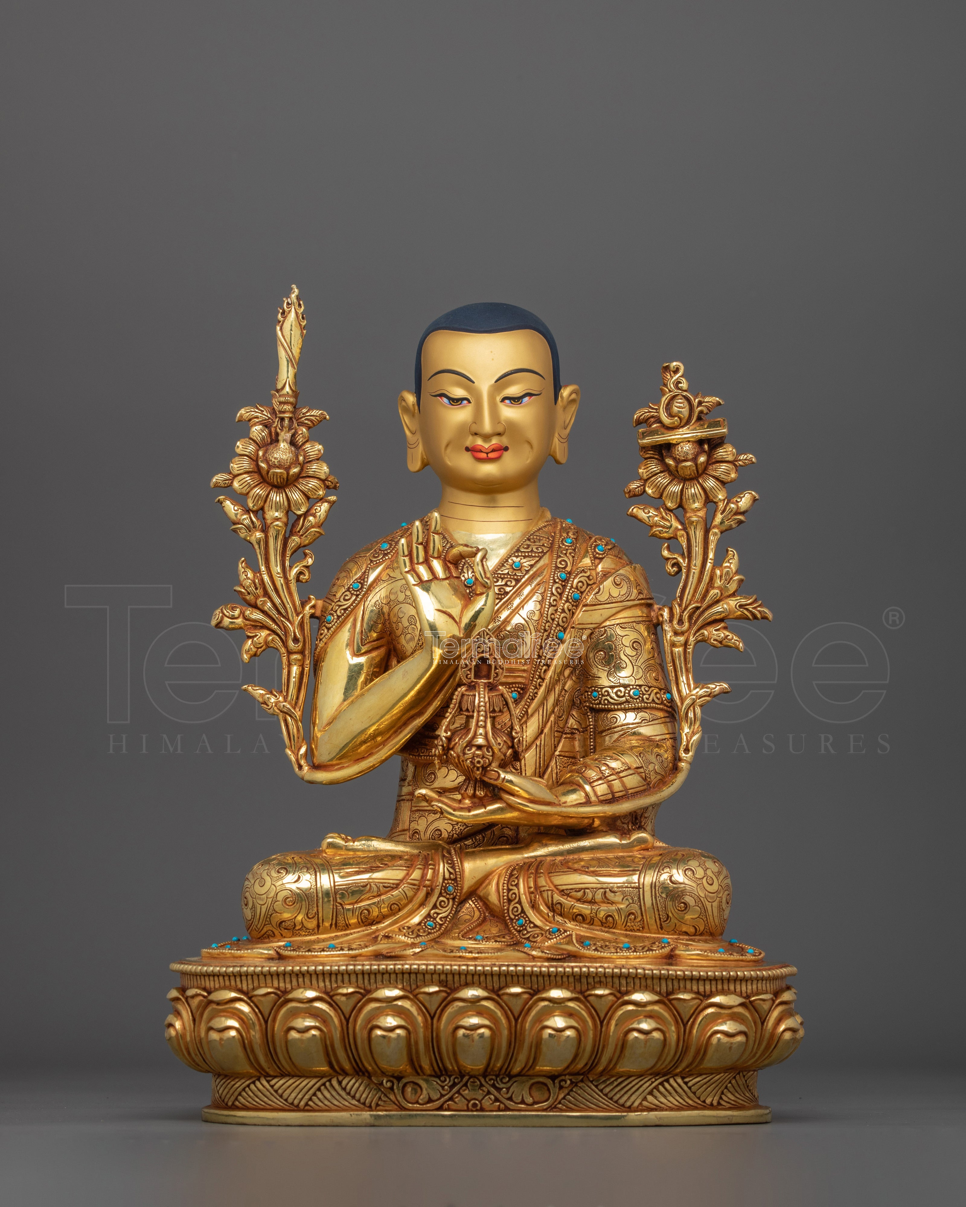 Protector of Wisdom Tsongkhapa Dharma teacher Statue | Guru of Tibetan Buddhist Teachings