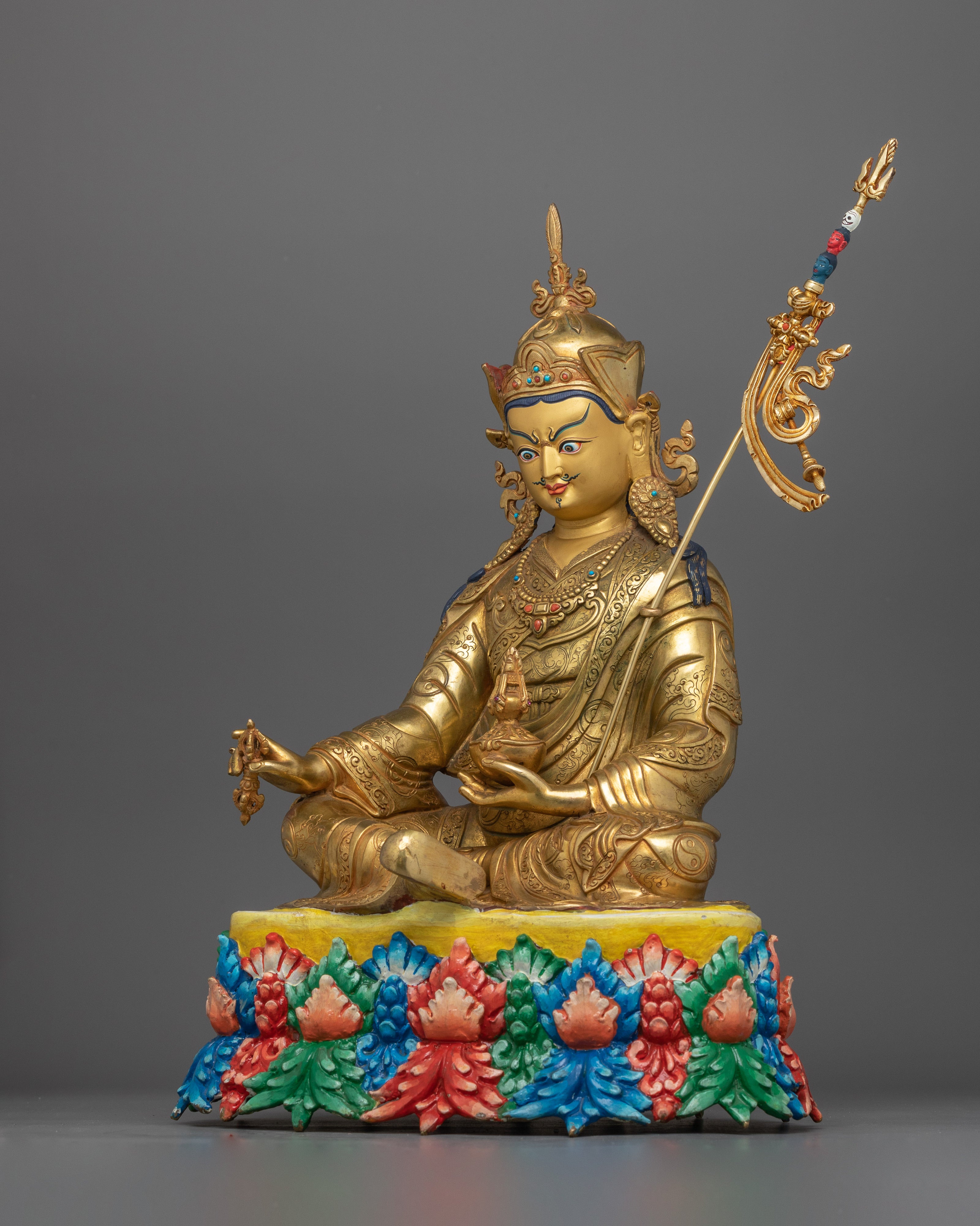 Tantric Guru Tibetan Buddhist Padmasambhava Statue | Guru Rinpoche The Second Buddha