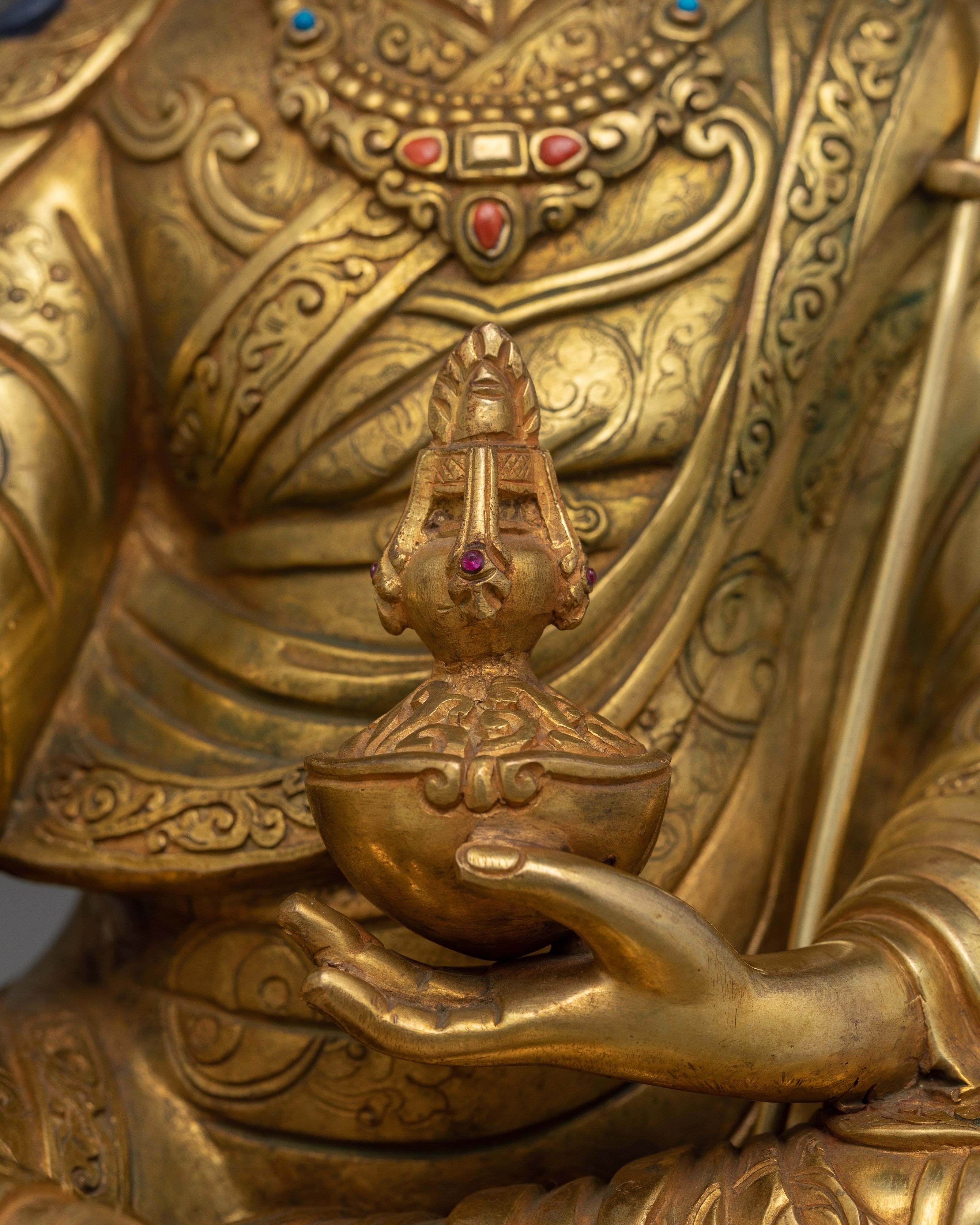 Tantric Guru Tibetan Buddhist Padmasambhava Statue | Guru Rinpoche The Second Buddha