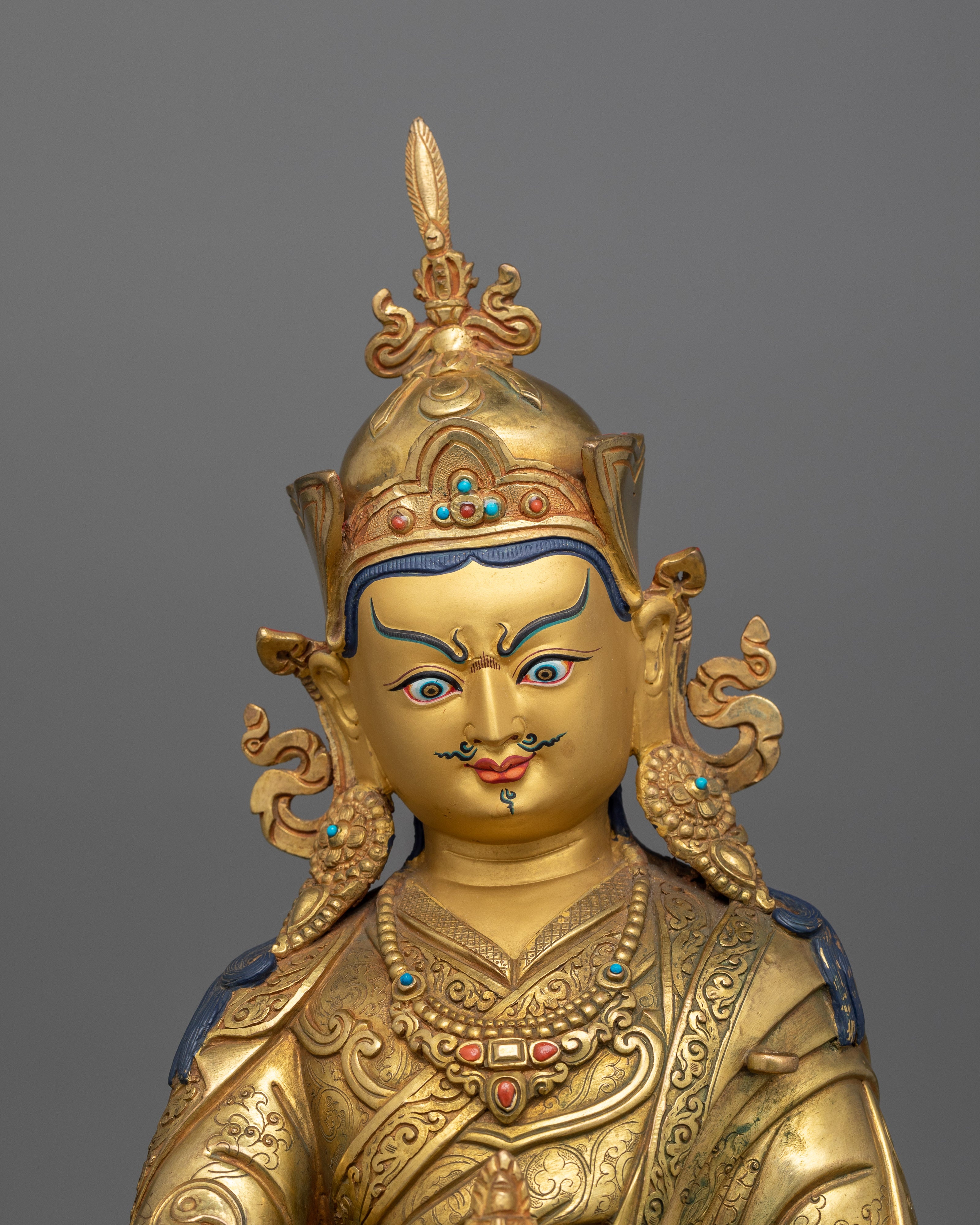 Tantric Guru Tibetan Buddhist Padmasambhava Statue | Guru Rinpoche The Second Buddha