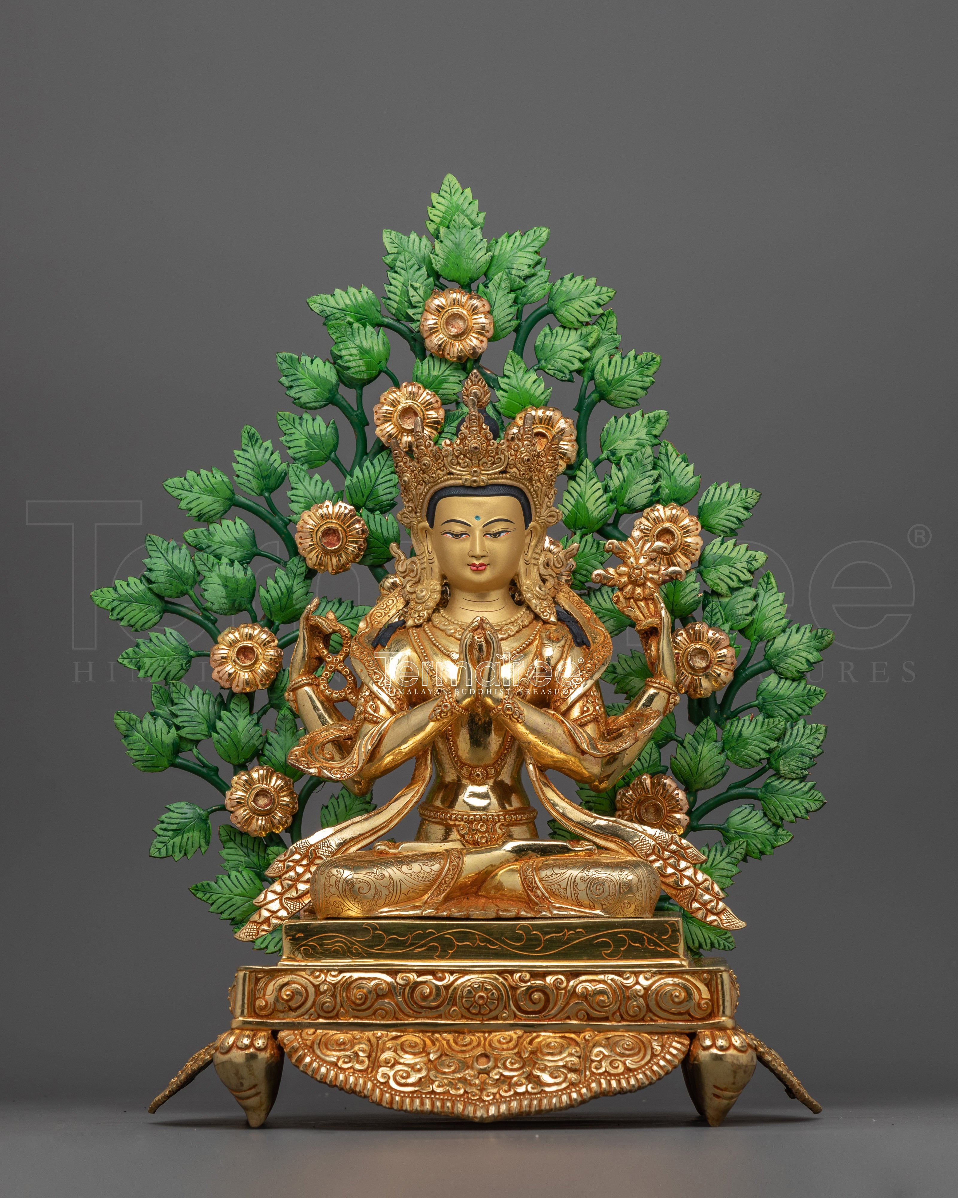 Four Armed Bodhisattva Chenrezig Statue | Deity of Compassion and Mercy