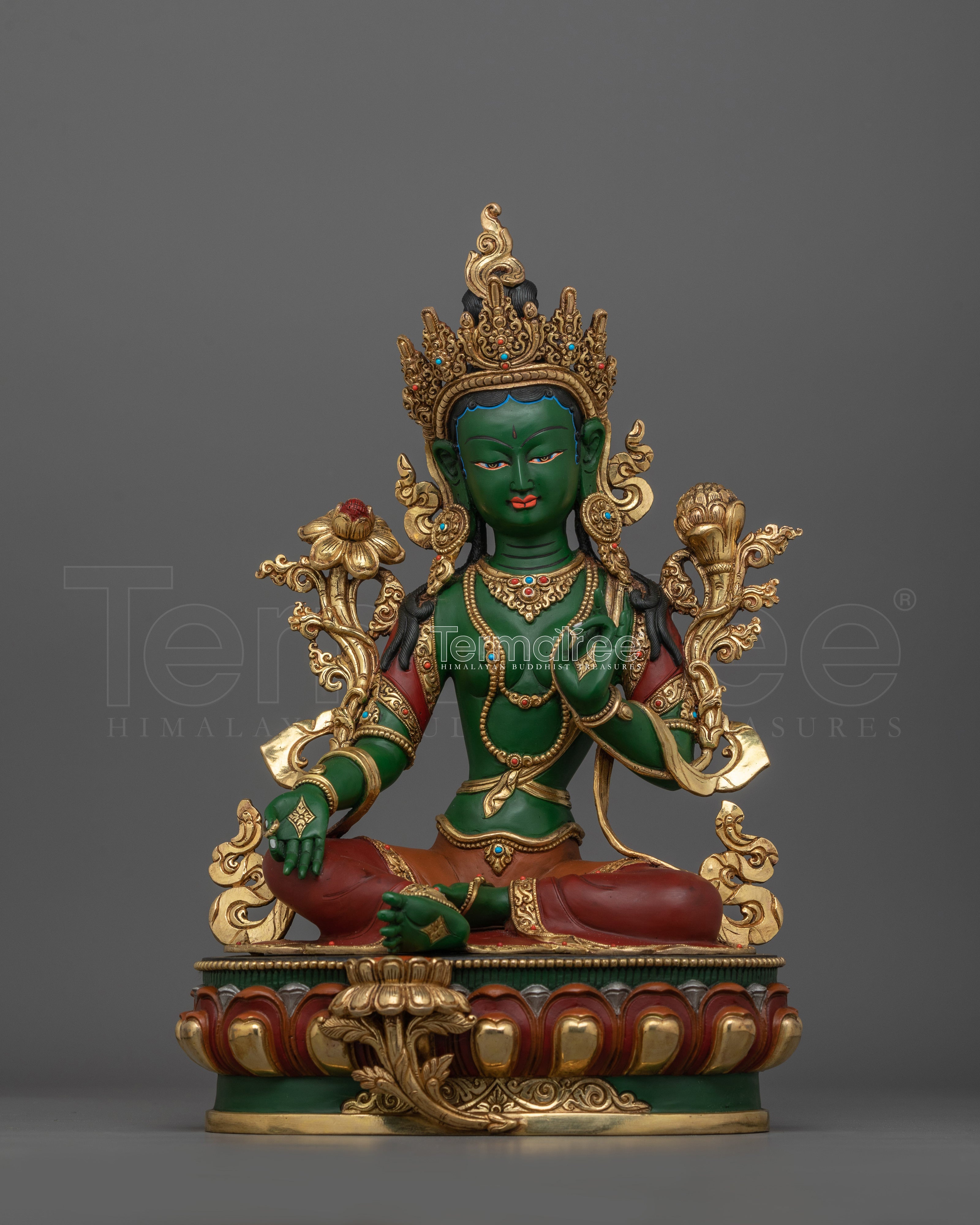 Symbol of Compassion Green Tara | Buddhist Art for Compassion and Enlightenment