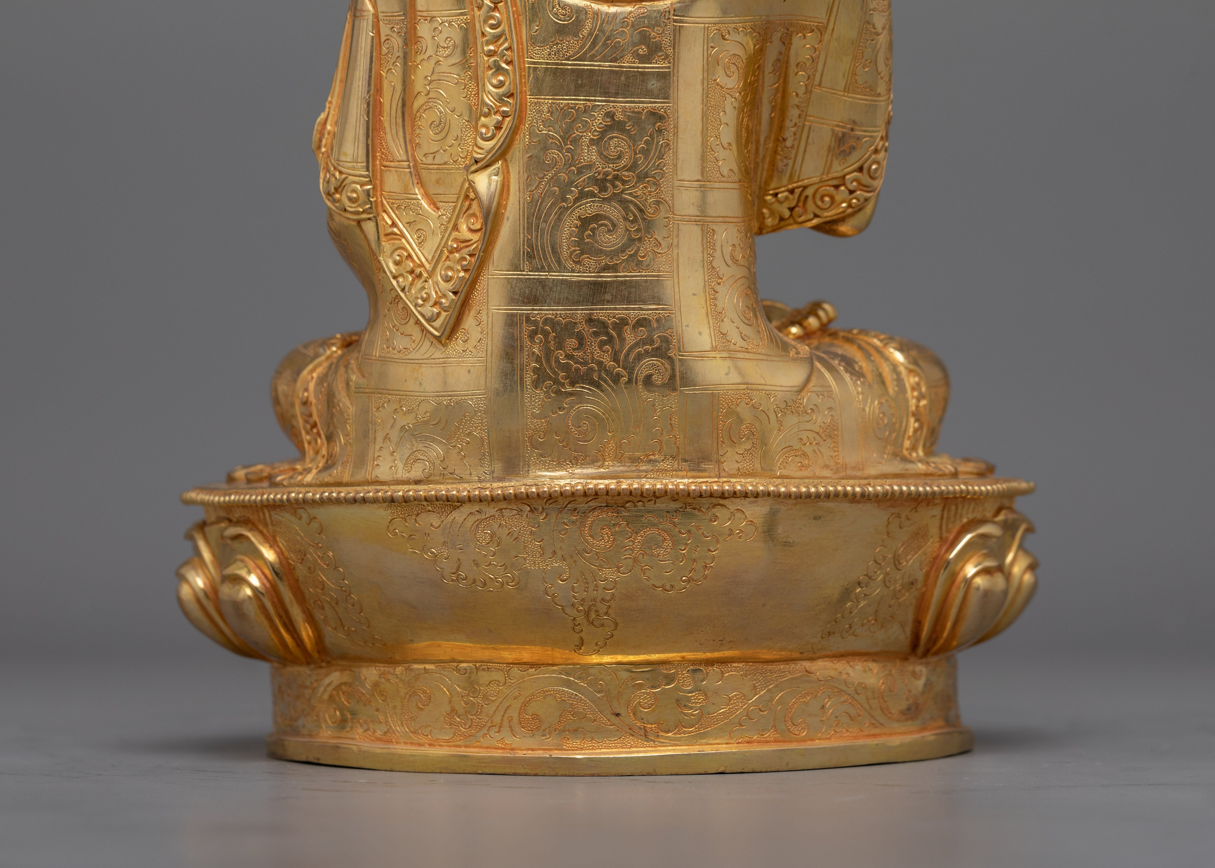 Enlightened Wisdom Tsongkhapa and Disciple Set Sculpture | Nepali Artisan Handcraft