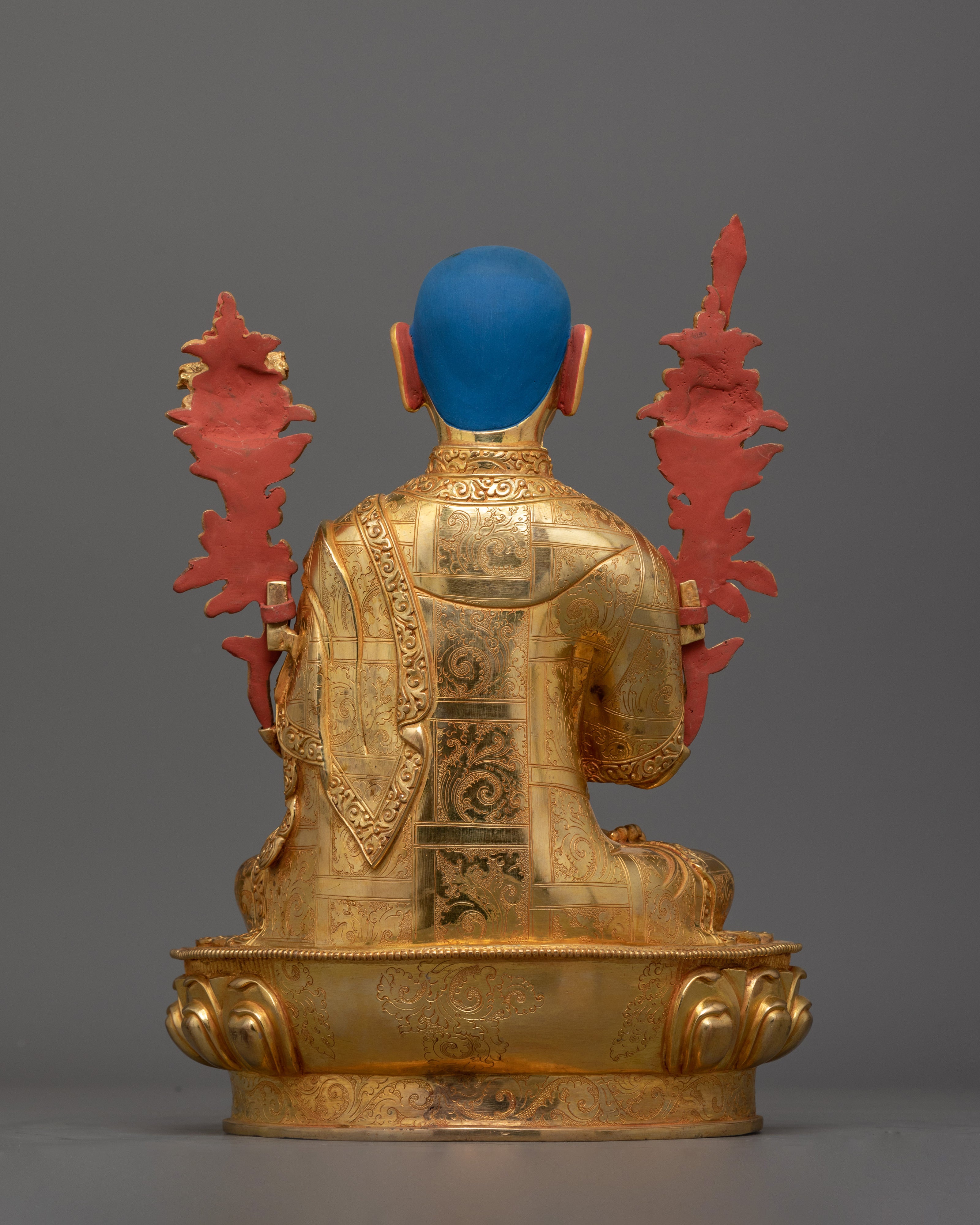 Enlightened Wisdom Tsongkhapa and Disciple Set Sculpture | Nepali Artisan Handcraft